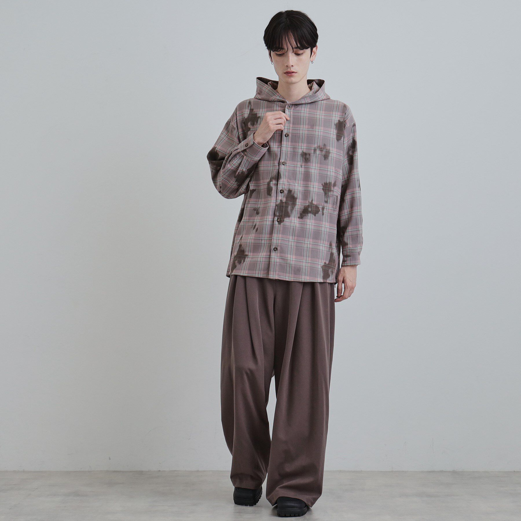 tk.TAKEO KIKUCHI「ヴィンテージフードチェックシャツ」|シャツ・ブラウス|