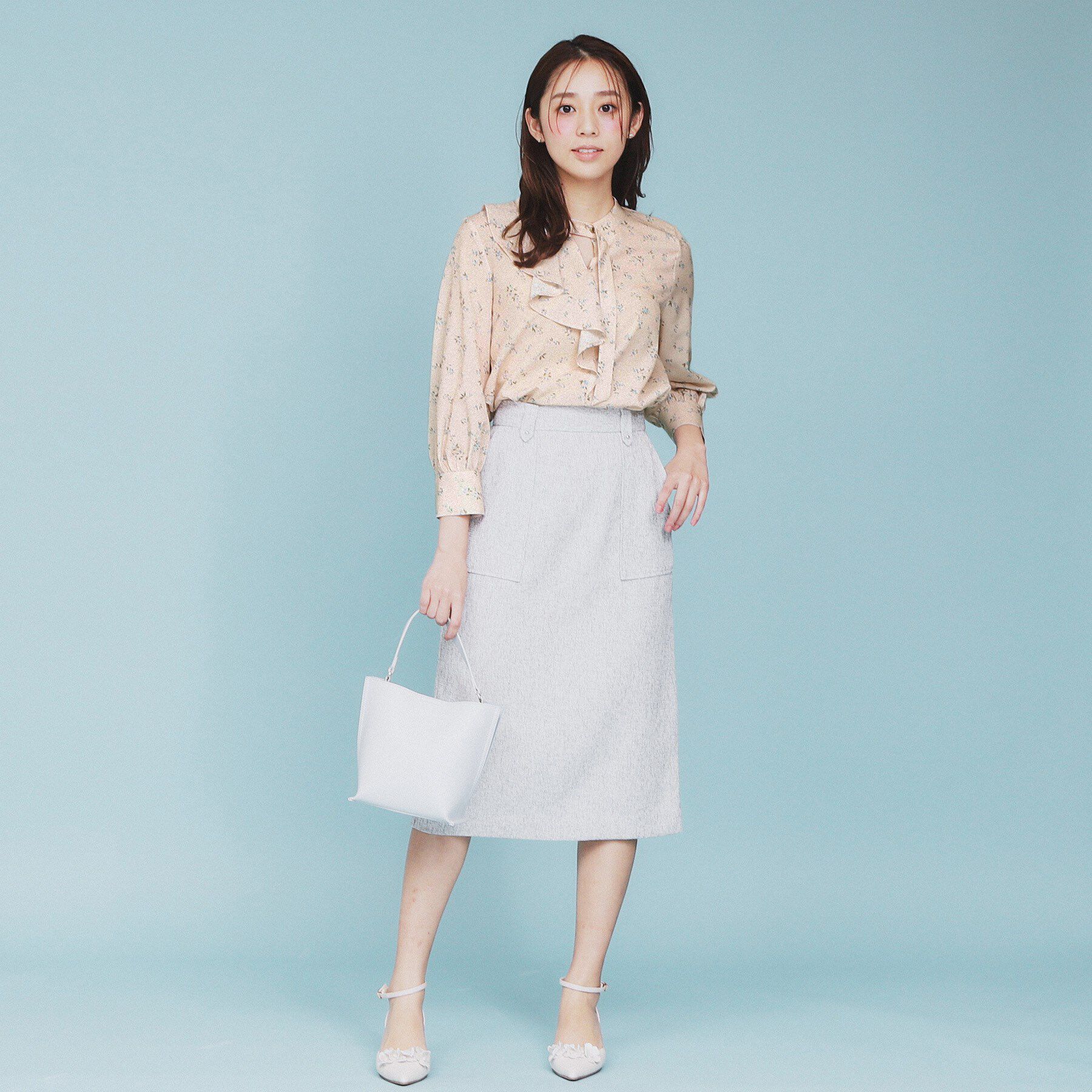 index「フラワーフリルボウタイブラウス【洗濯機洗い可】」|シャツ・ブラウス|