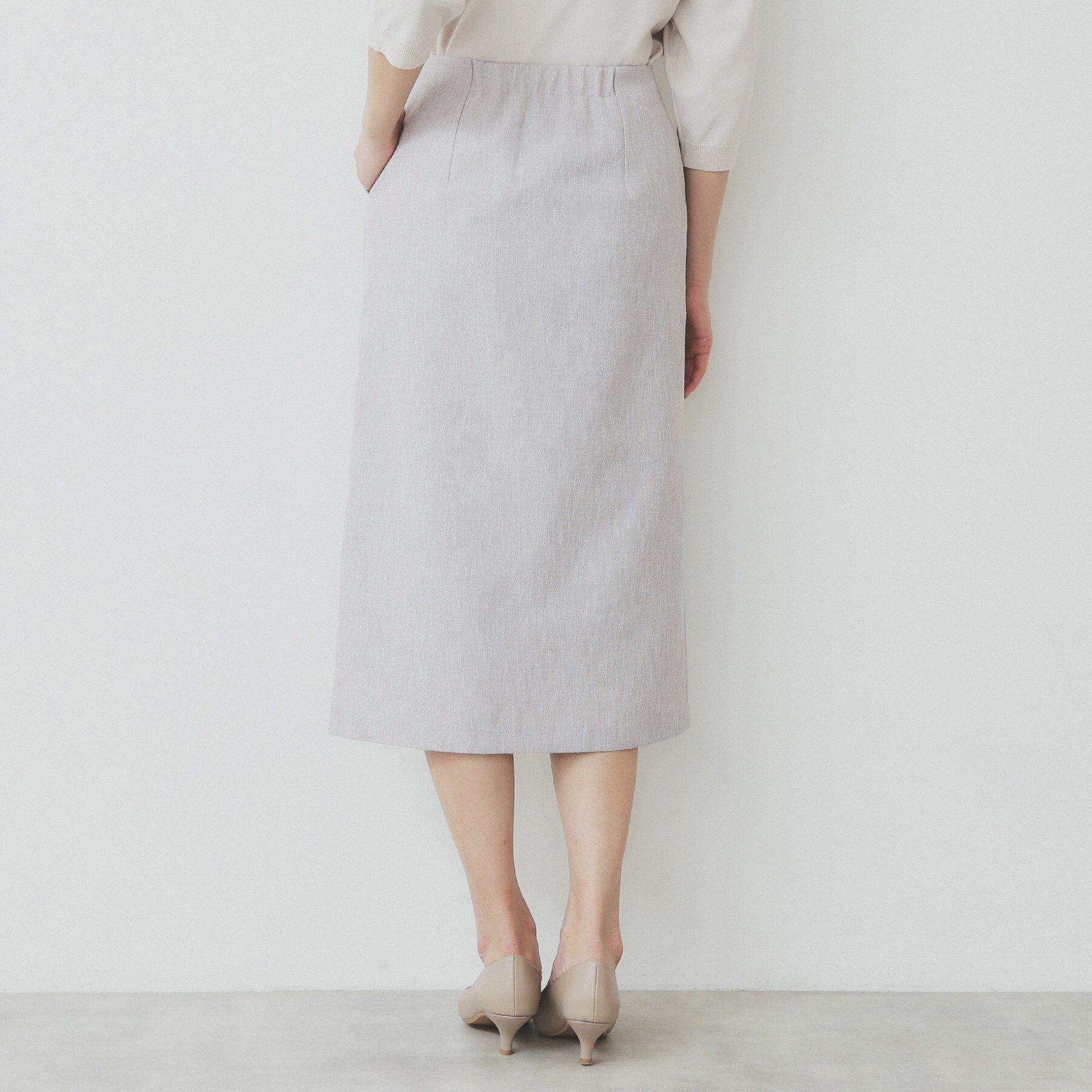 index「リネンライクラメツイードラップタイトスカート/セットアップ対応【洗濯機洗い可】」|スカート|