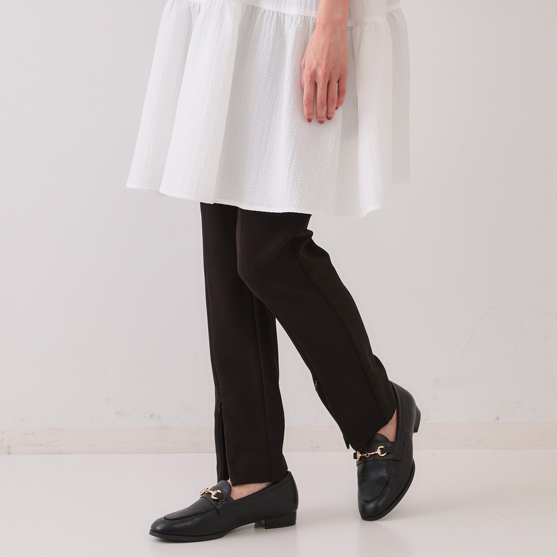 OPAQUE.CLIP「ストレッチ フロントスリットZIPスティックパンツ【洗濯機洗い可】」|その他|