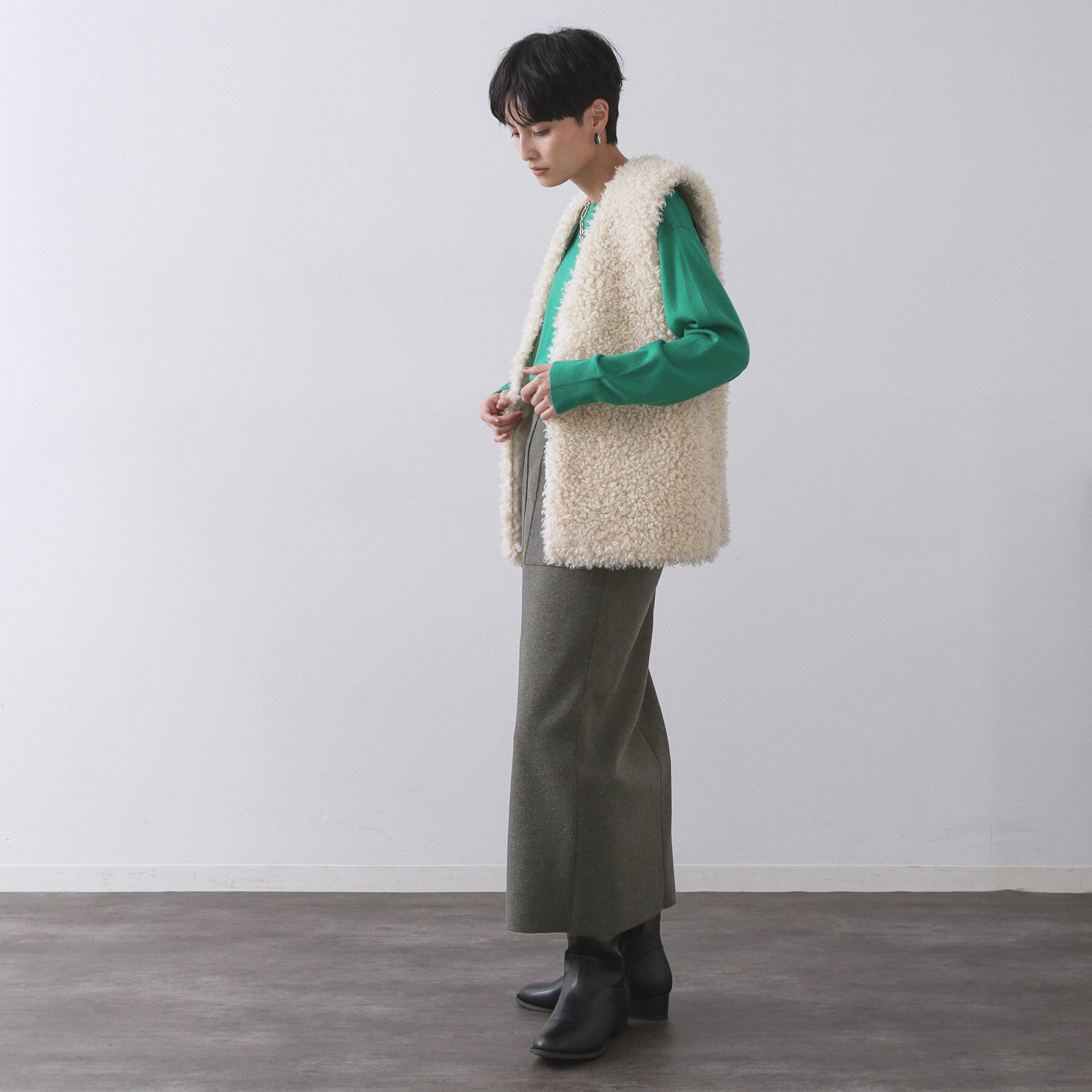 OPAQUE.CLIP「ウールライクタイトスカート【洗濯機洗い可】《8col》」|スカート|