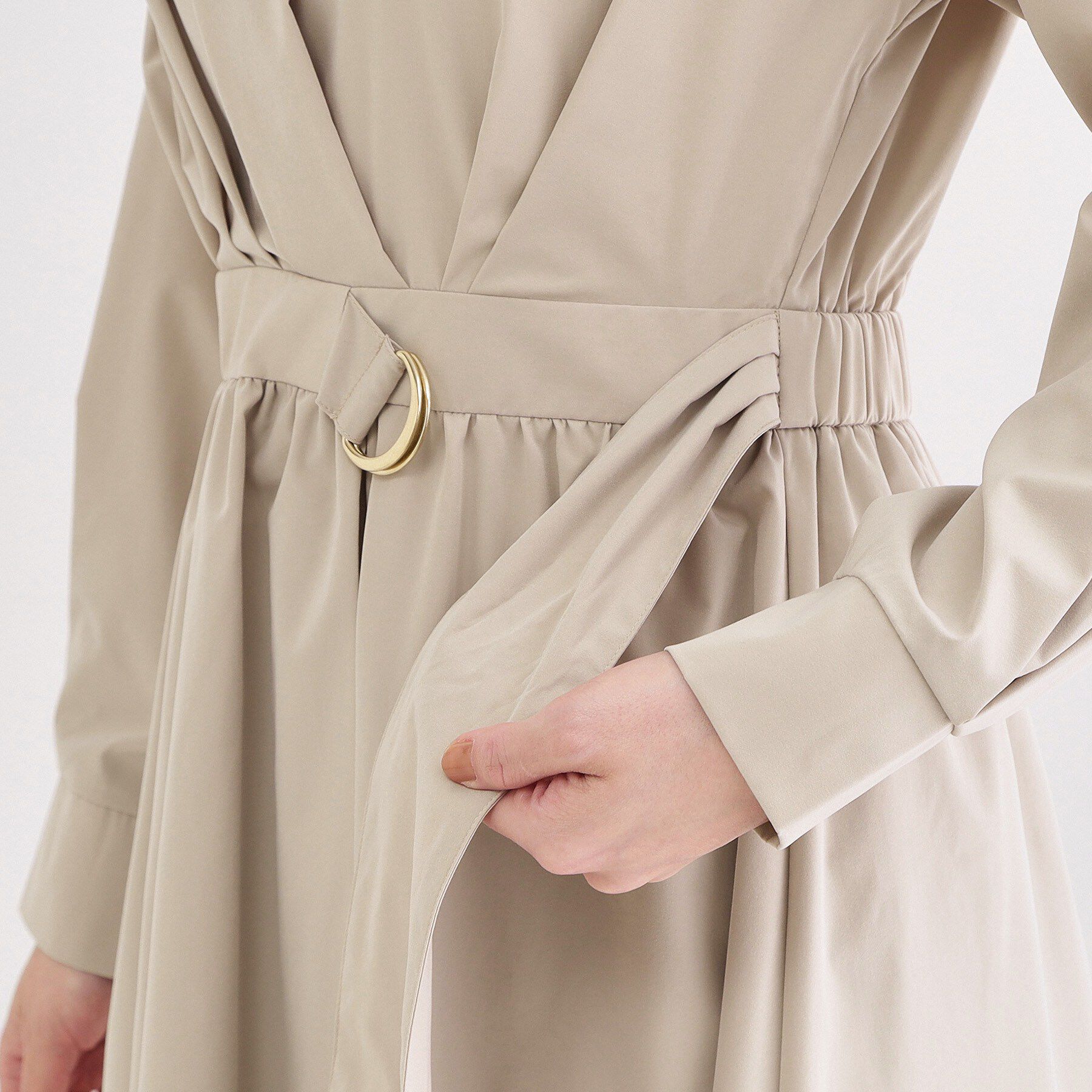 OPAQUE.CLIP「カシュクール風デザインワンピース【洗濯機OK】」|ワンピース|