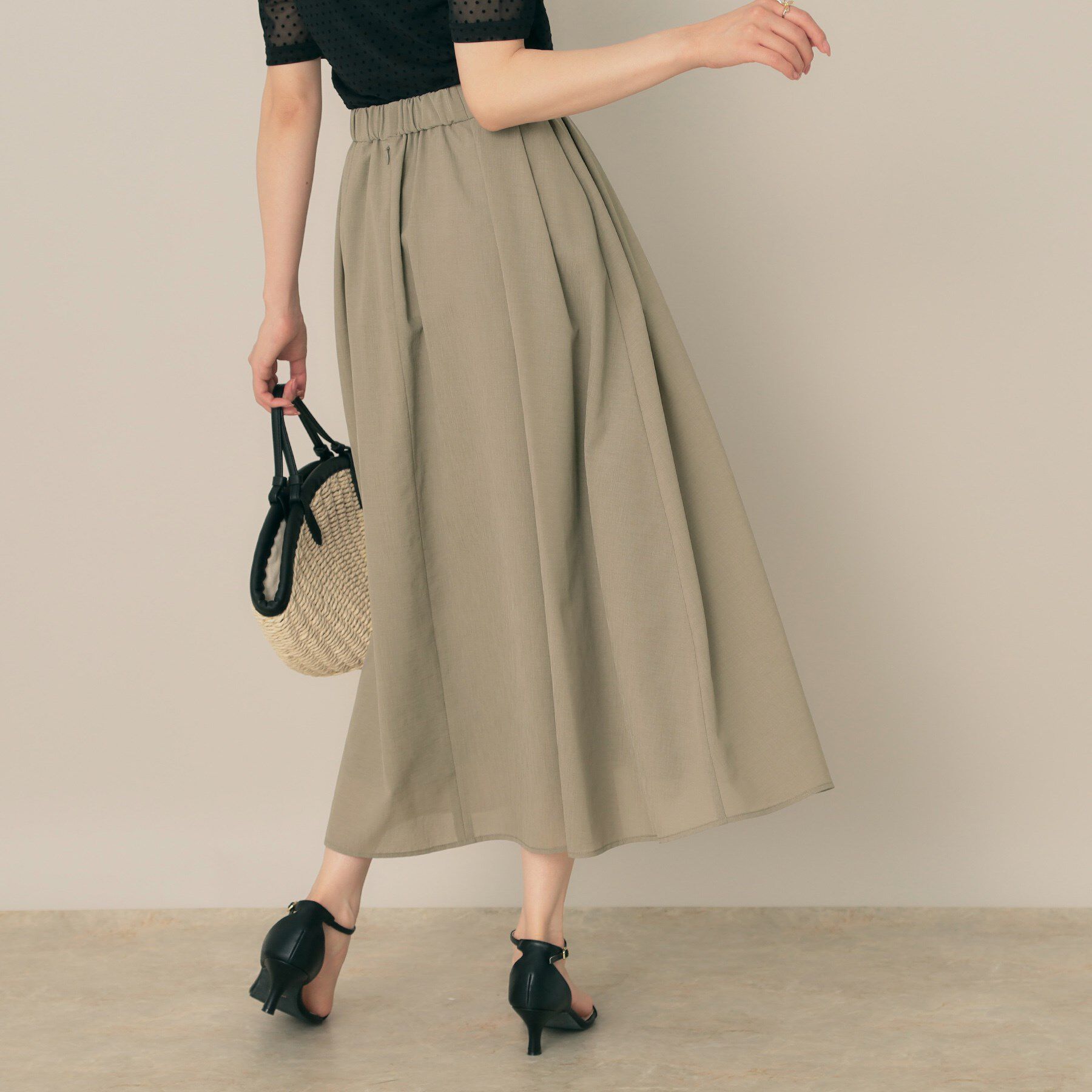 Couture broach「【きれいめ・シアー・通勤】パレットボイルロングスカート」|スカート|