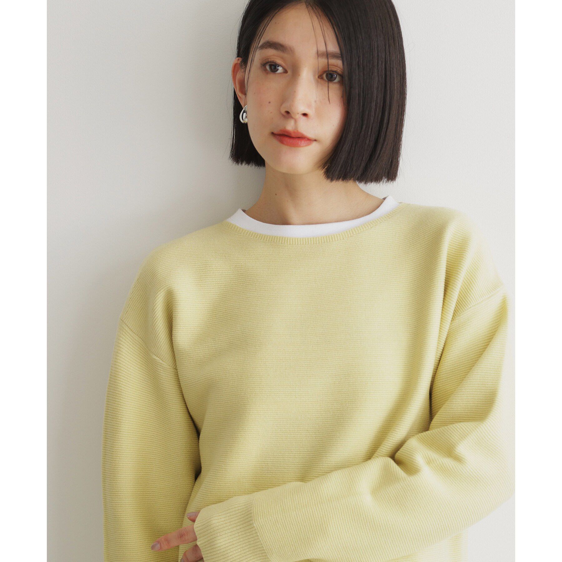 THE SHOP TK「【毛玉になりにくい/蓄熱性】春色_美人ガーターニット/洗える/体形カバー」|ニット・セーター|