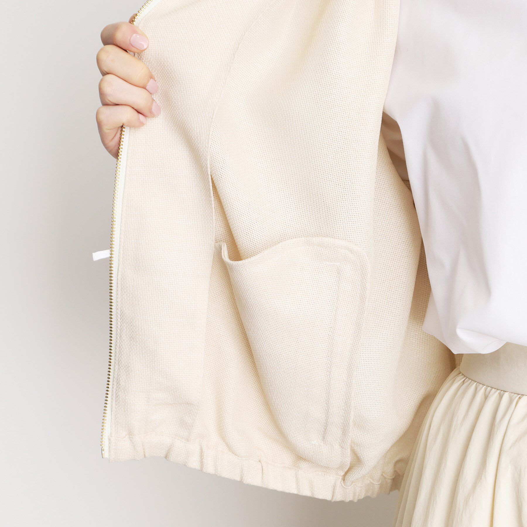 THE SHOP TK「パナマメッシュブルゾン【洗える】」|ブルゾン・スタジャン|