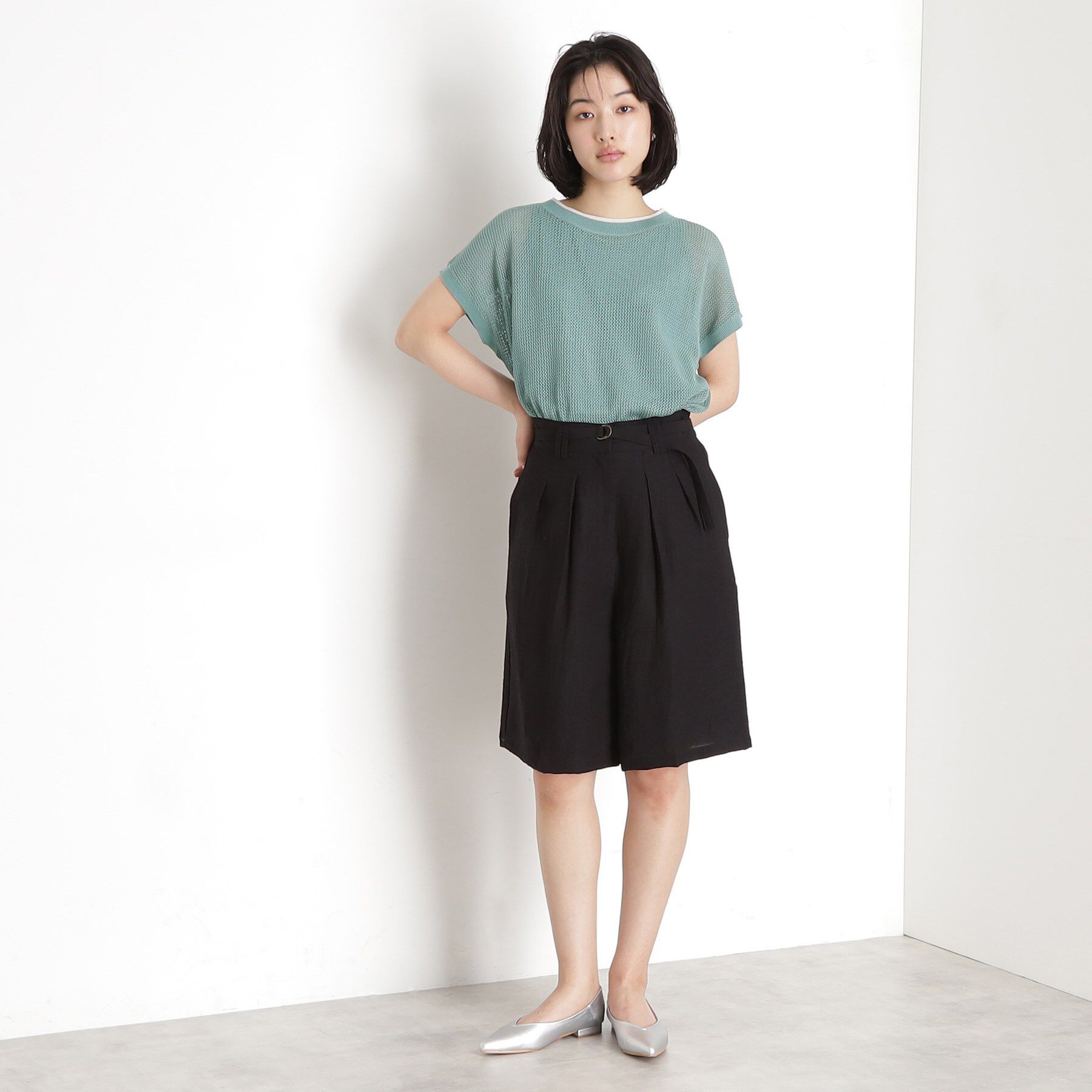 THE SHOP TK「フレンチスリーブメッシュニットタンクセット【洗える】」|その他|