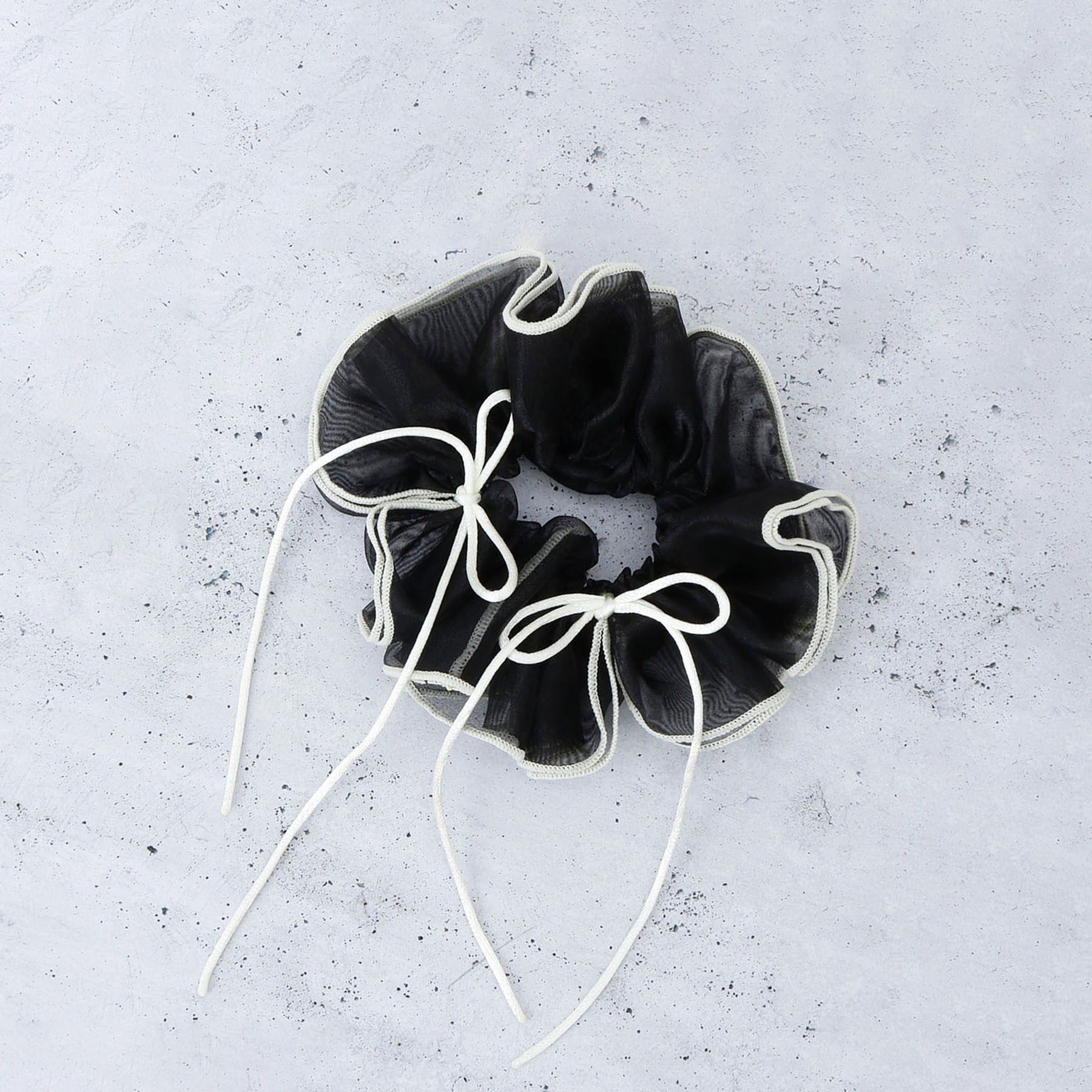 THE SHOP TK「バイカラーシュシュ」|その他|ブラック(519)