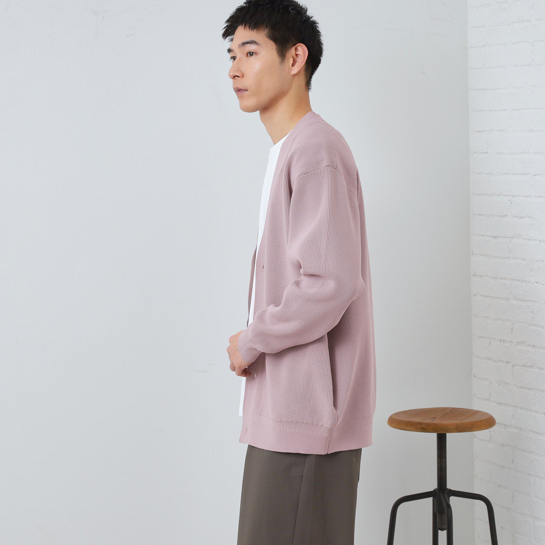 THE SHOP TK「【季節の変わり目に最適】ニットカーディガン ドライタッチ／軽量」|カーディガン|