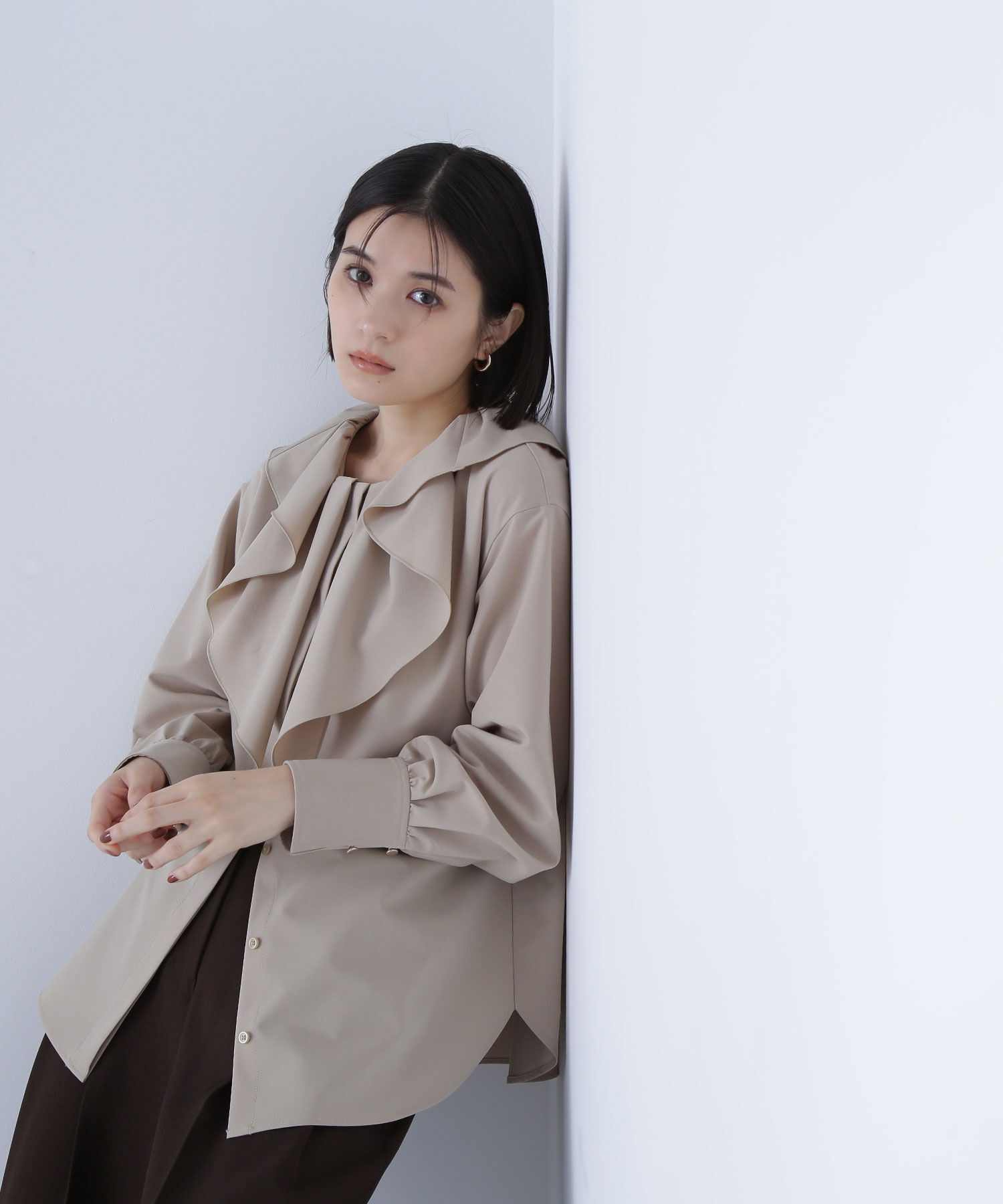  「デザインラッフルブラウス」|シャツ・ブラウス|