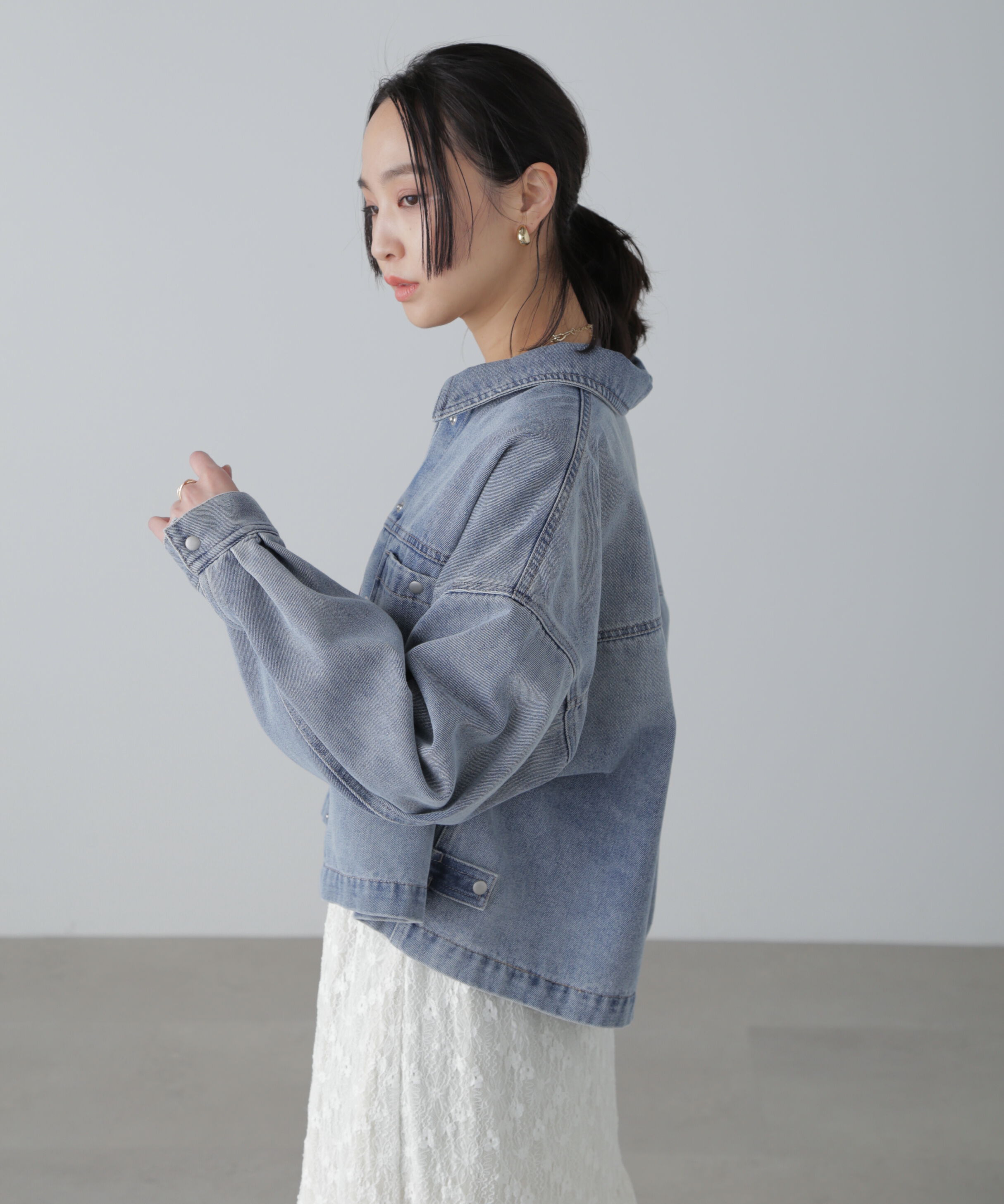  「フロントポケットショートシャツブルゾン」|ブルゾン・スタジャン|