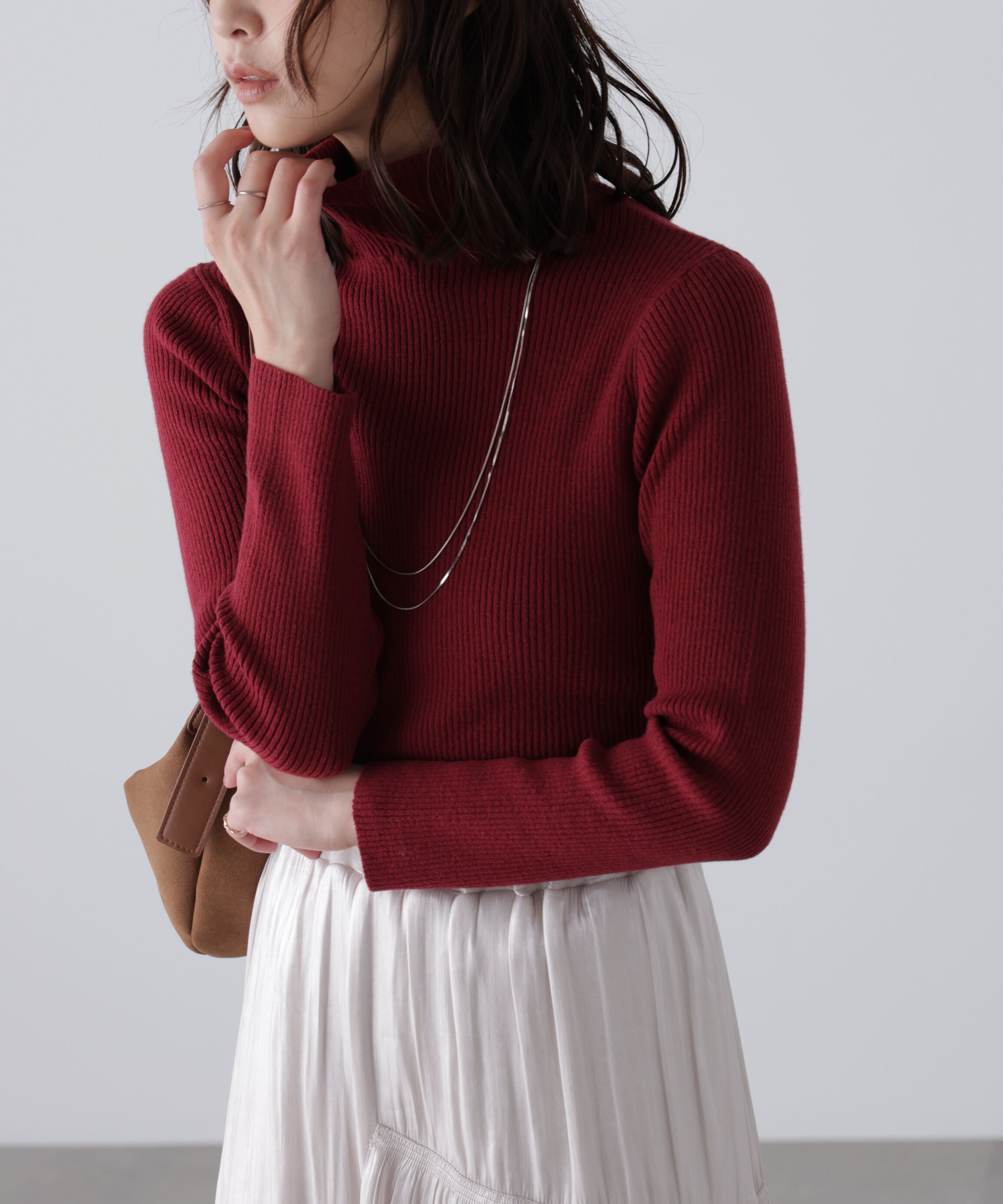  「タートルネックリブニット」|ニット・セーター|