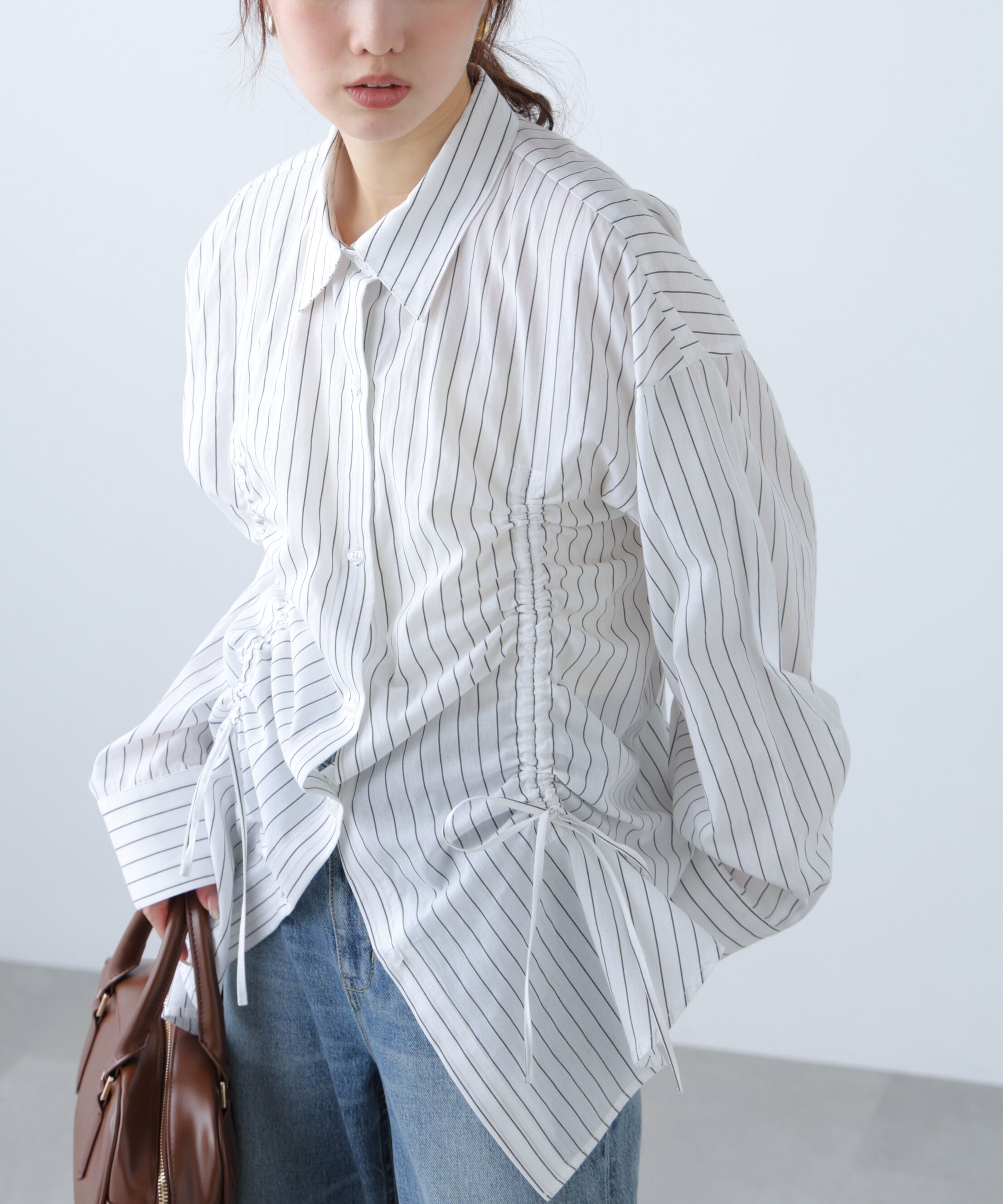  「フロントドロストオーバーサイズシャツ」|シャツ・ブラウス|オフベースス 1