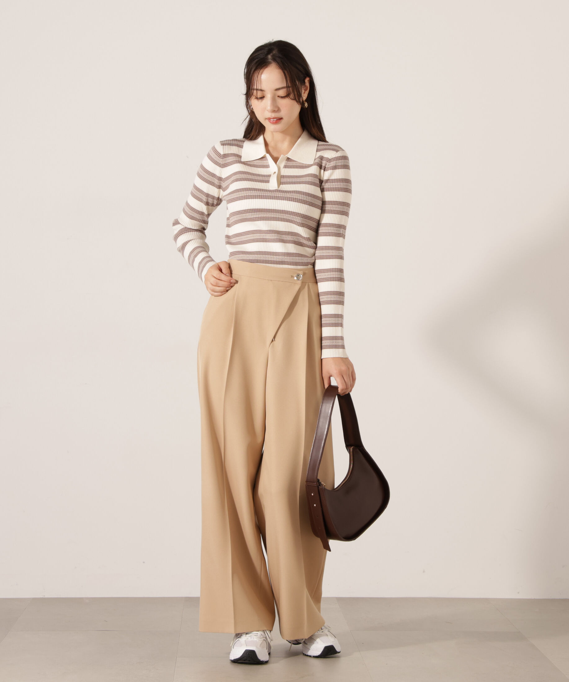 PROPORTION BODY DRESSING「ポロボーダーニット　25AW」|ニット・セーター|