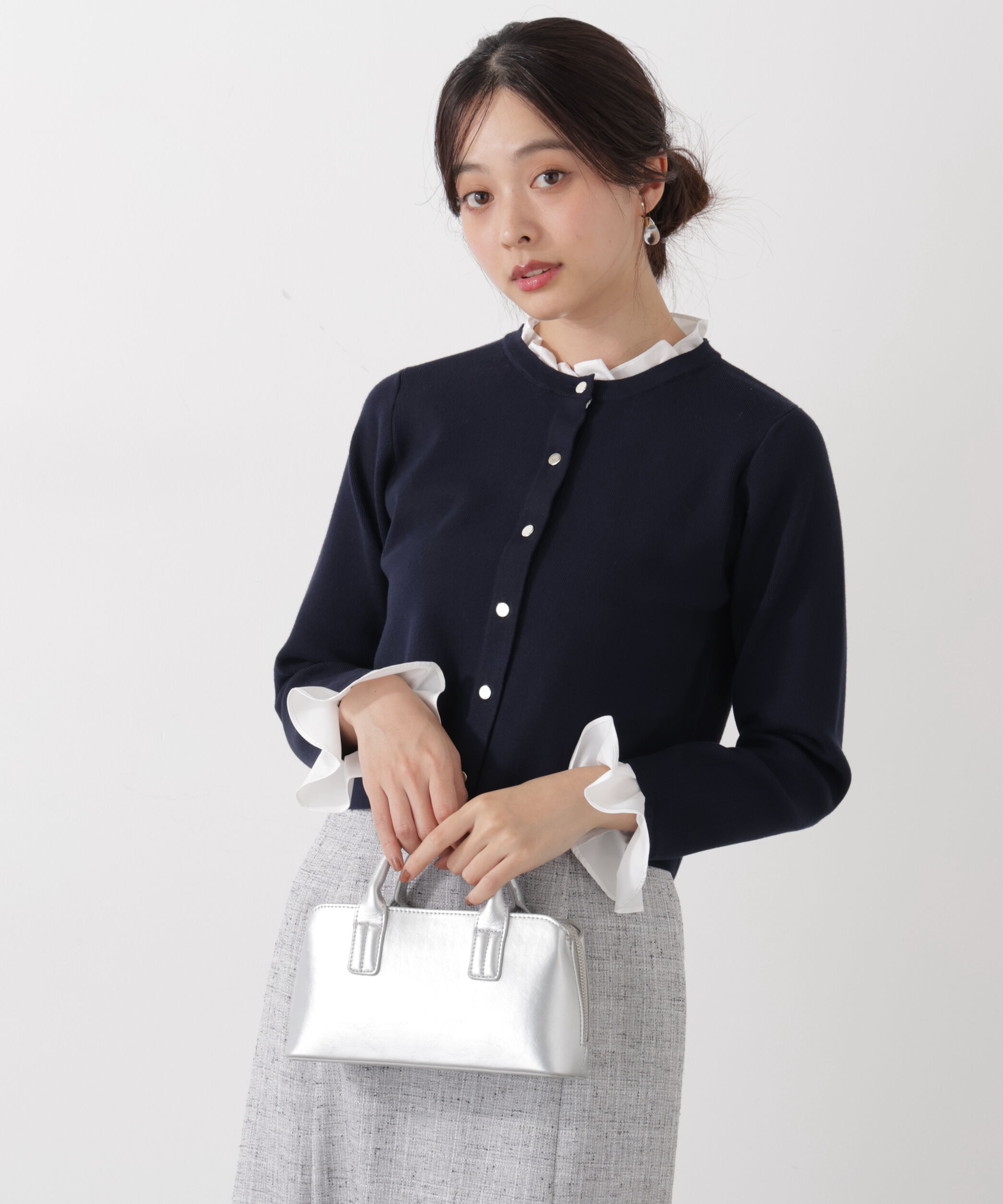 PROPORTION BODY DRESSING「フリルショートカーディガン　26SS」|カーディガン|