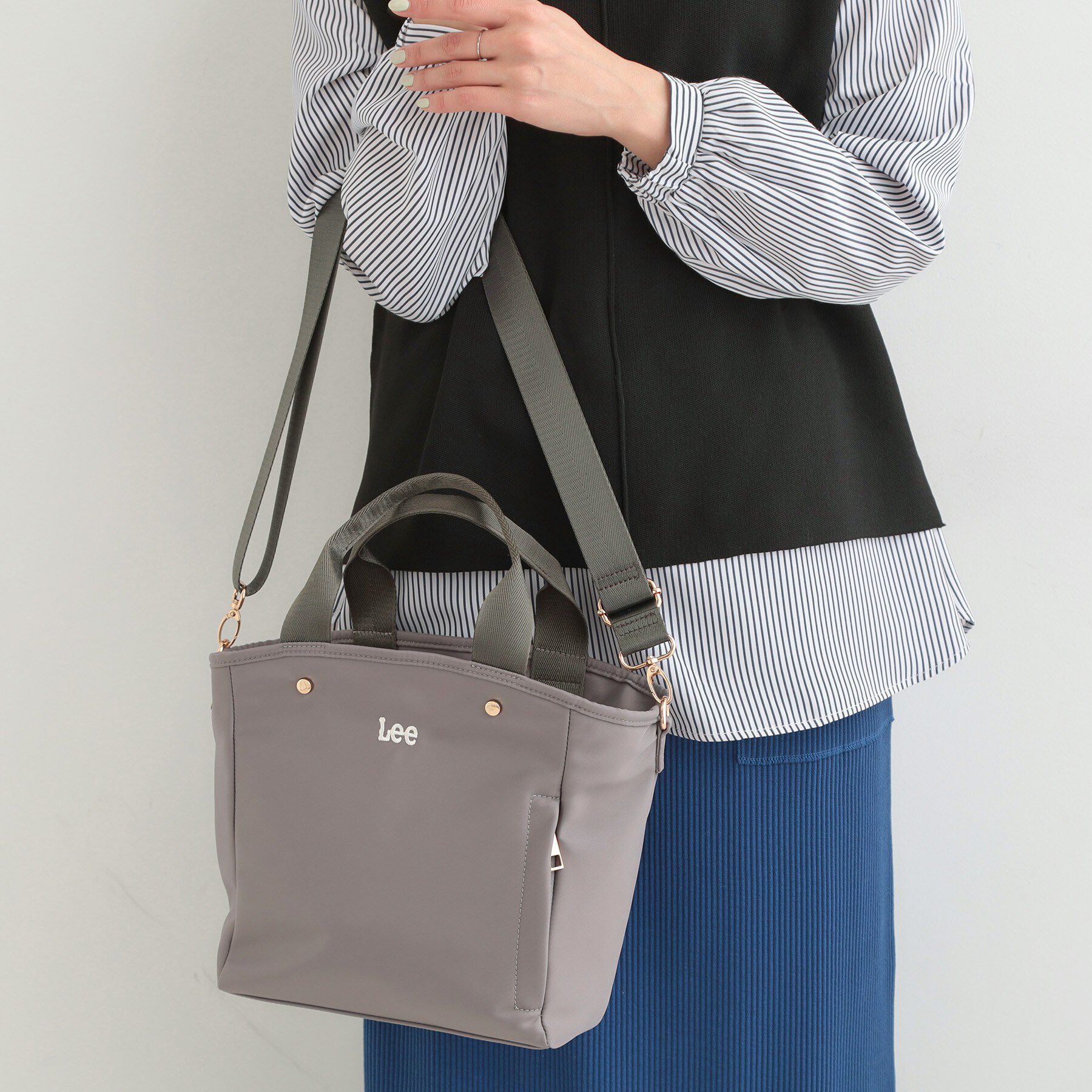 SHOO･LA･RUE「【Lee別注／撥水】6ポケットトートバッグ」|トートバッグ|グレー(012)