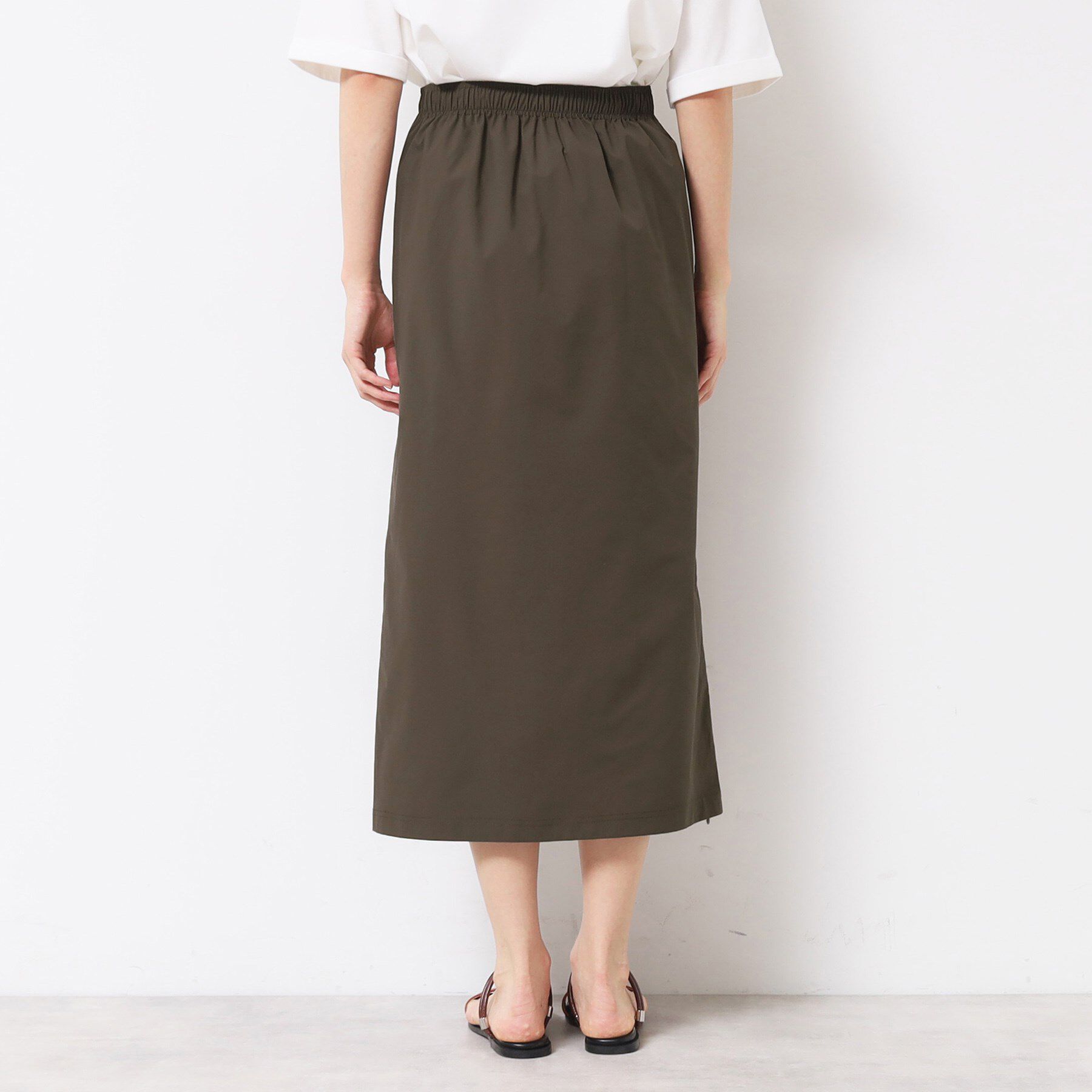 Dessin「【撥水・洗える】サイドジップ付きIラインスカート」|スカート|