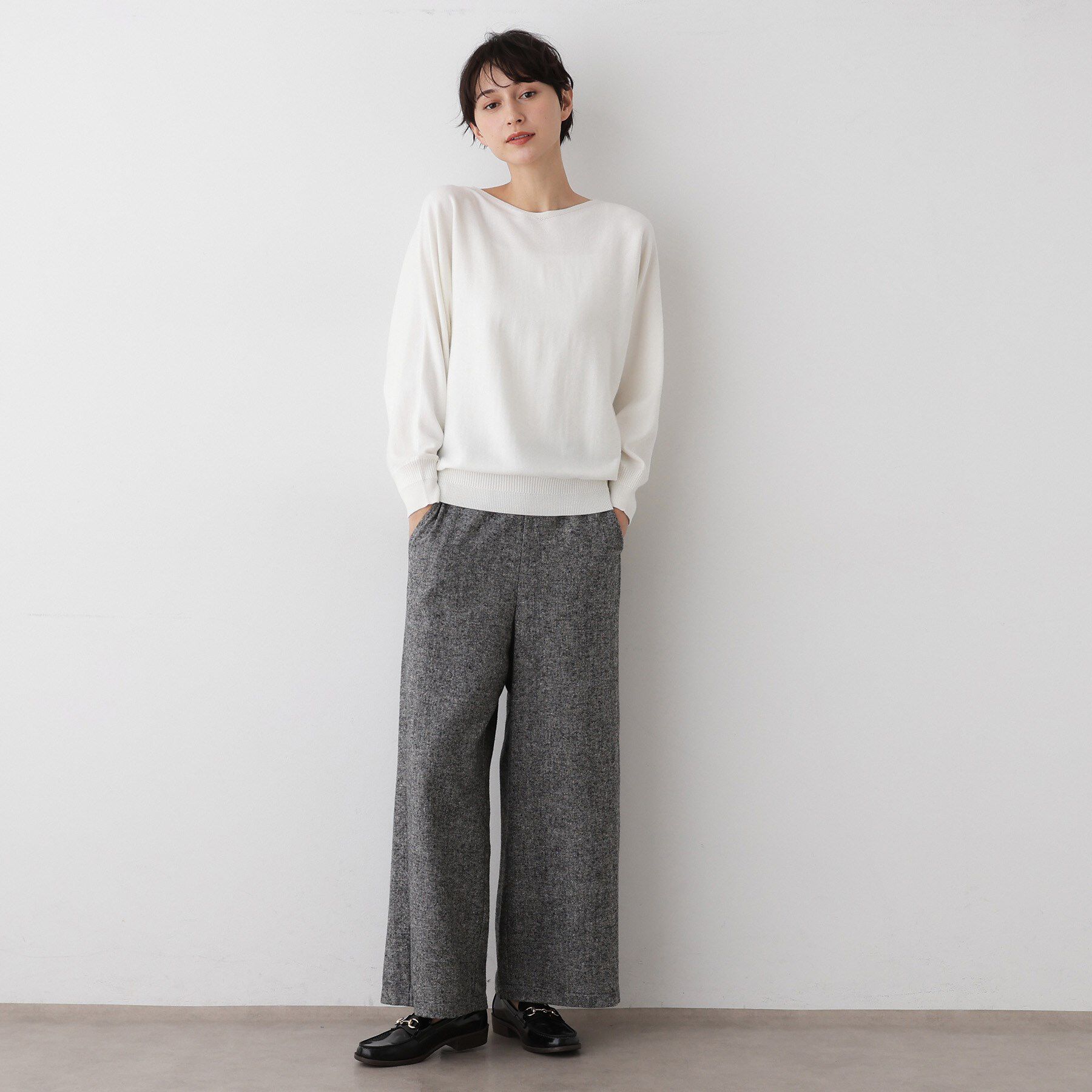 Dessin「【洗える/後ろゴム】ツイードワイドパンツ」|その他|