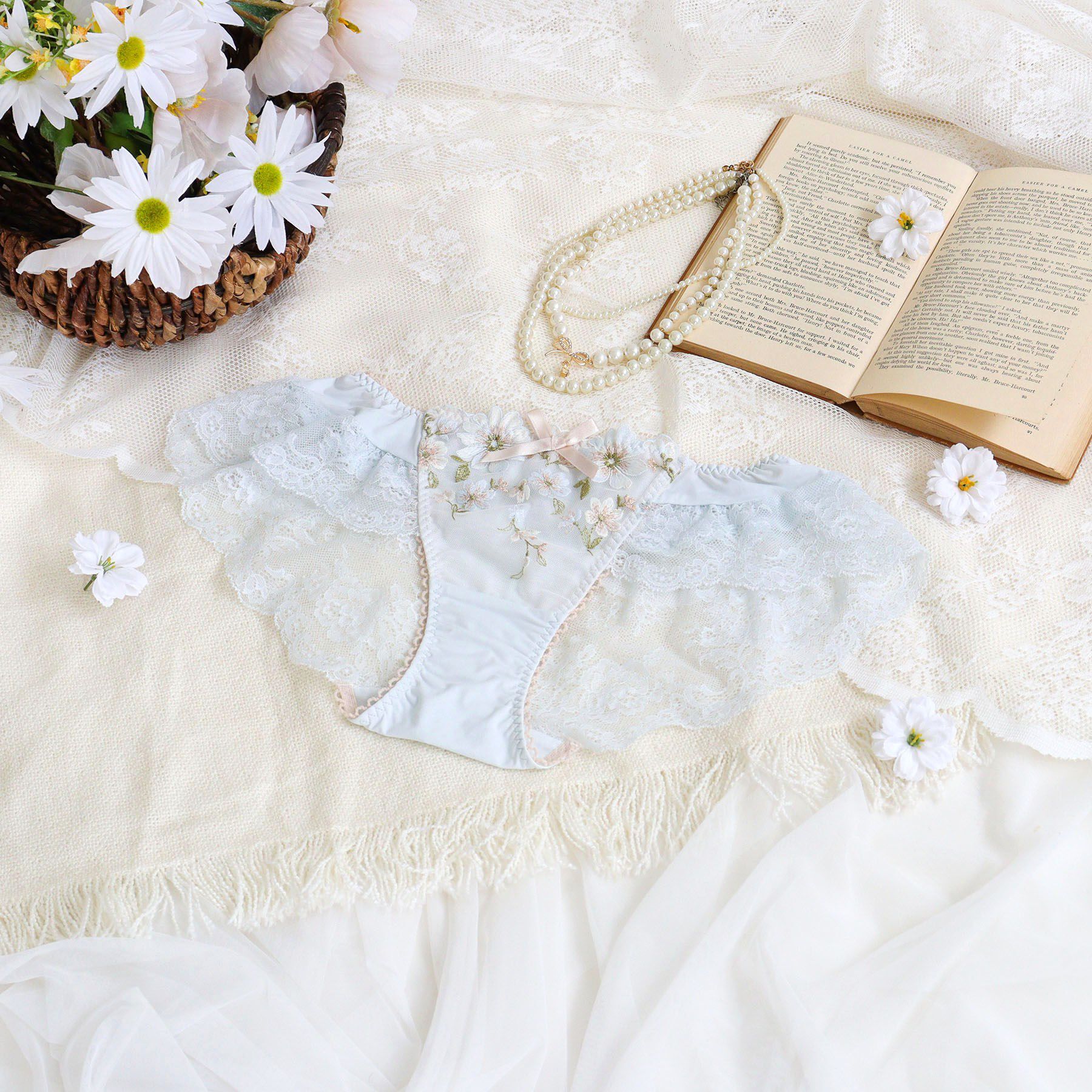 Risa Magli「アルマ フレアショーツ」|インナー|サックスブルー(09