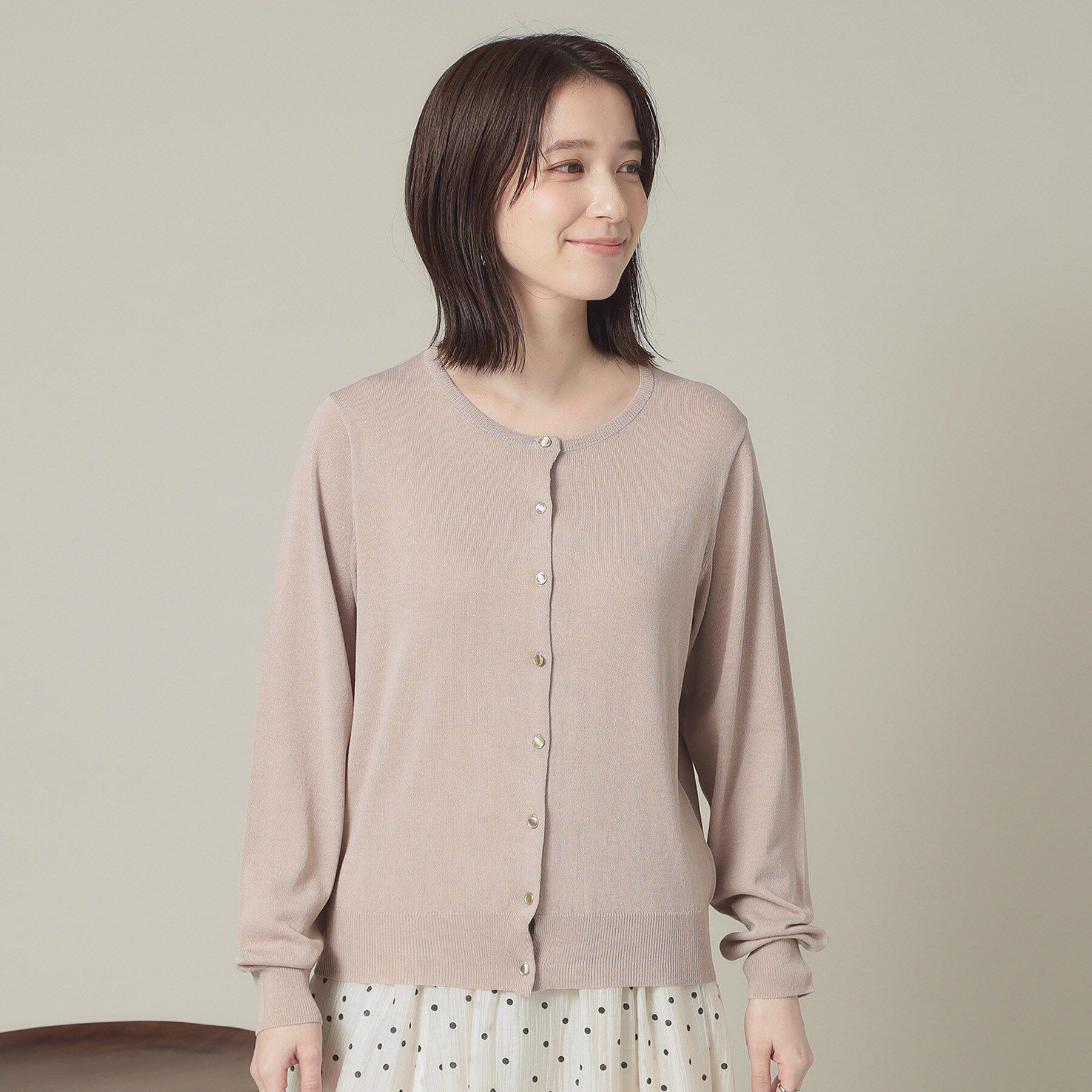 ITS&rsquo;DEMO「【UVカット／アンチピリング／手洗い可】クルーニットカーディガン」|カーディガン|