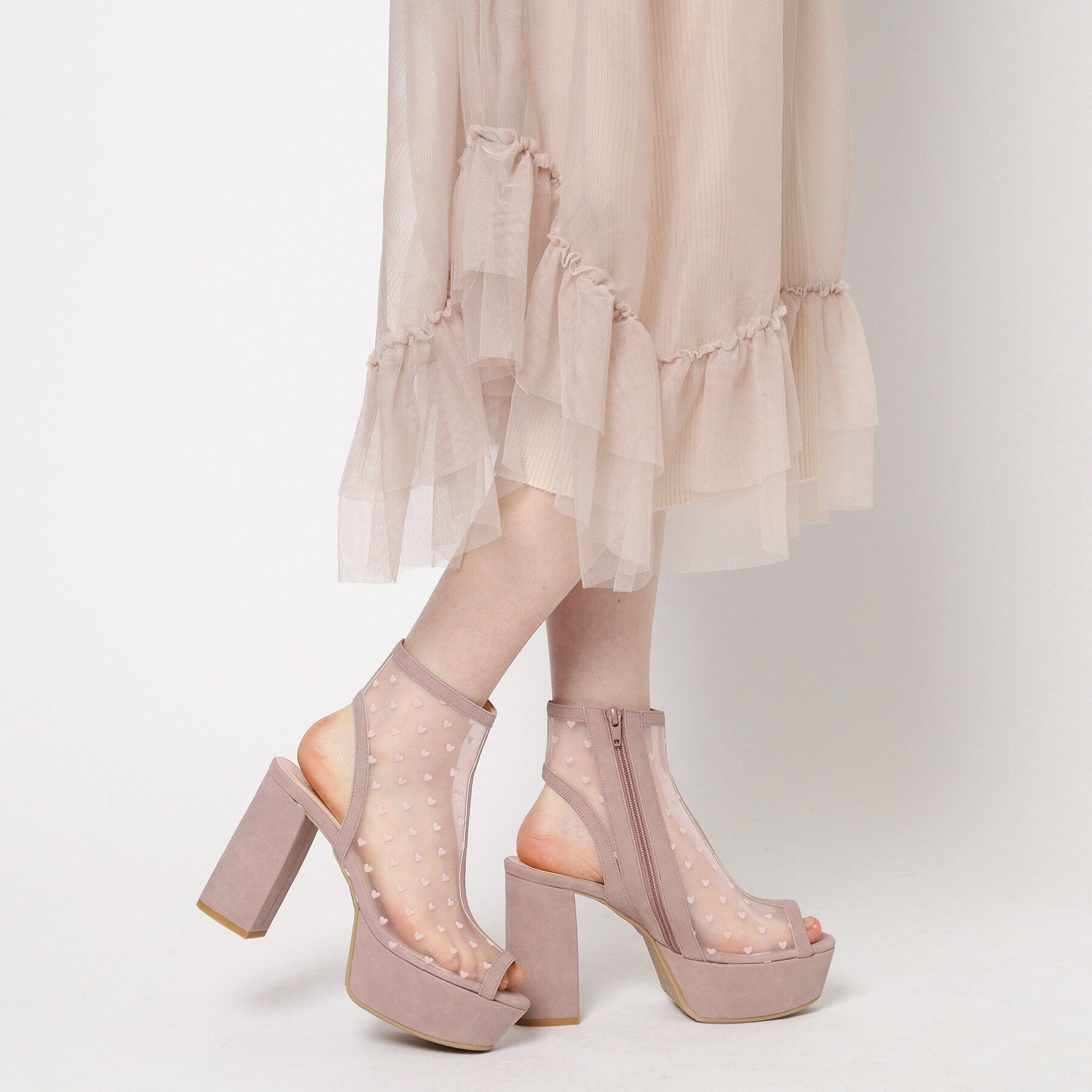 ESPERANZA「厚底ラク盛りブーツヒールサンダル」|ショートブーツ|