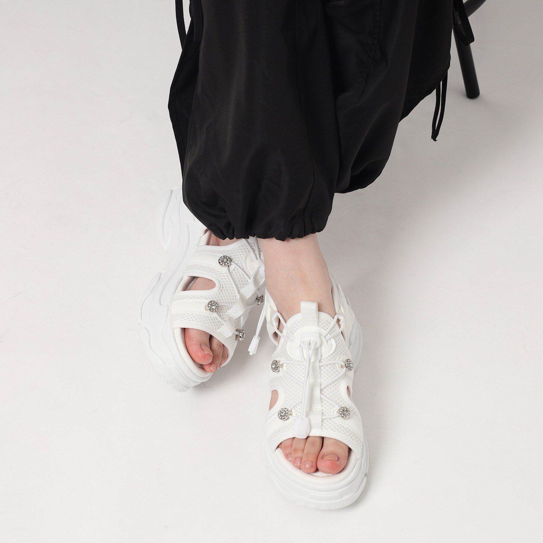 csT&P「軽量 厚底ビジュースポサン」|サンダル|