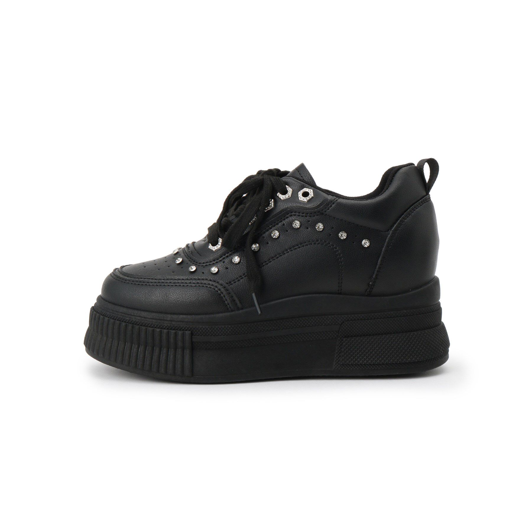 csT&P「軽量厚底インヒールラインストーン付スニーカー」|スニーカー|