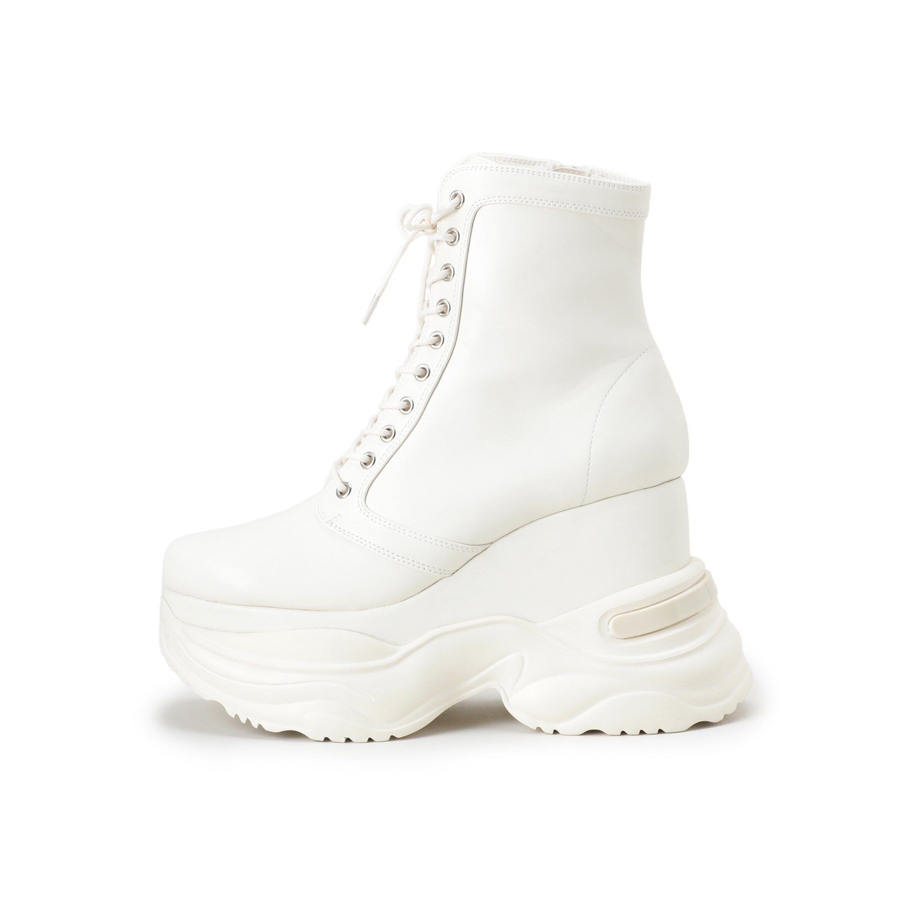 ESPERANZA「厚底スニーカーショートブーツ【レースアップ・足首にフィットして細見え】歩きやすいブーツスニーカー」|ショートブーツ|