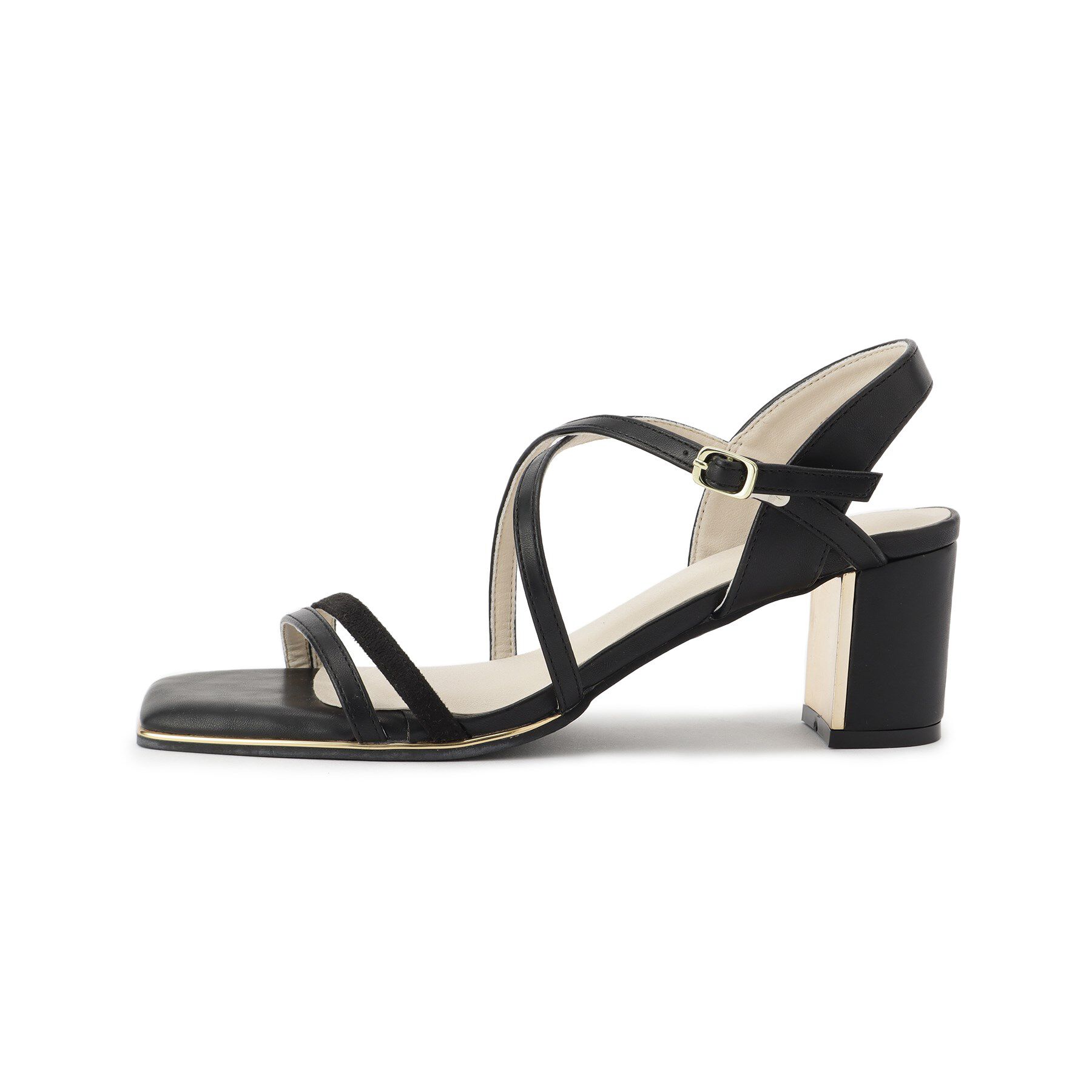 ESPERANZA「プレートヒールクロスベルトサンダル」|サンダル|