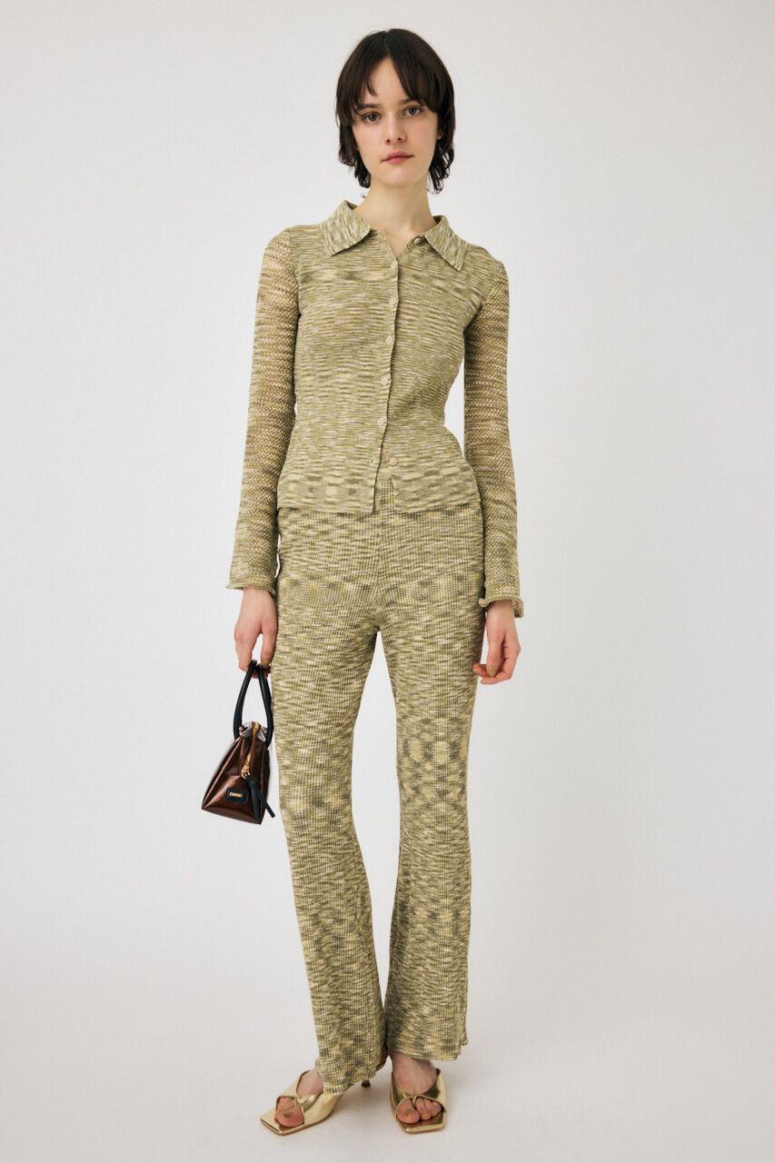 MOUSSY「MULTI BORDER ニットパンツ」|その他|GRN