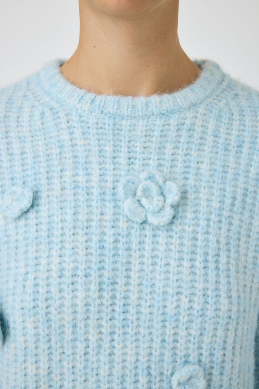 MOUSSY「FLORAL MOTIF OVER セーター」|ニット・セーター|