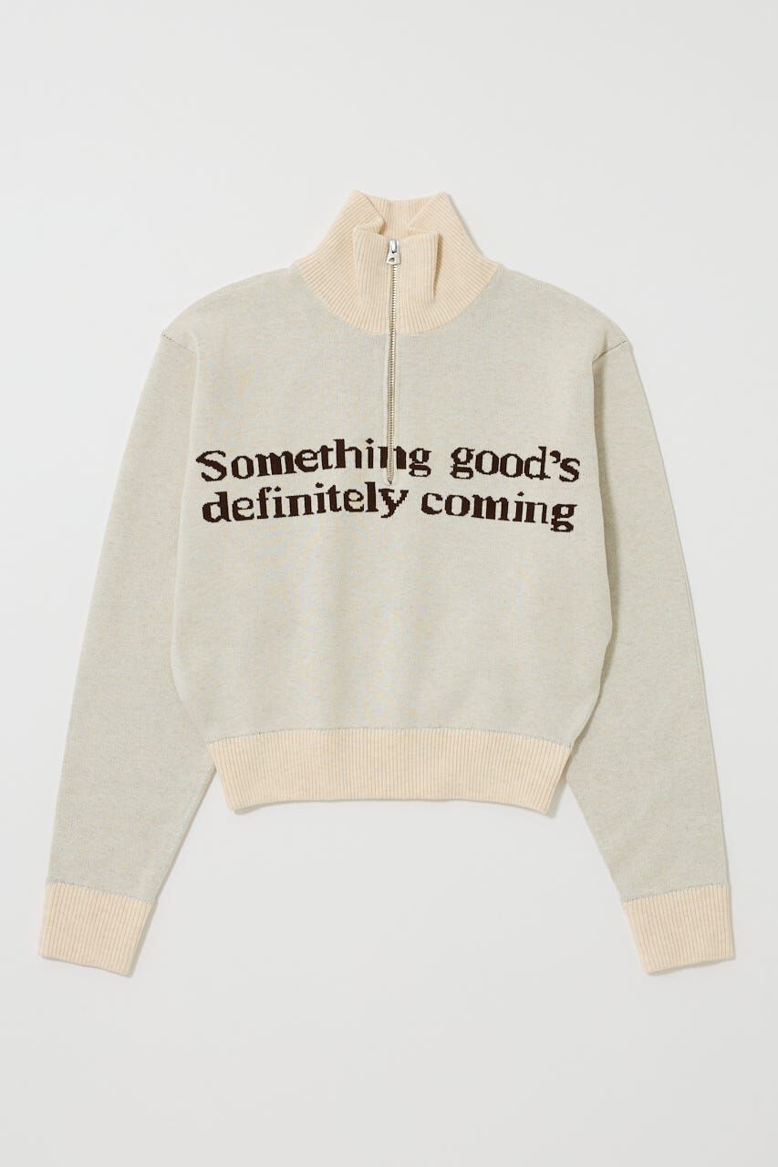 MOUSSY「LETTERED HALF ZIPセーター」|ニット・セーター|