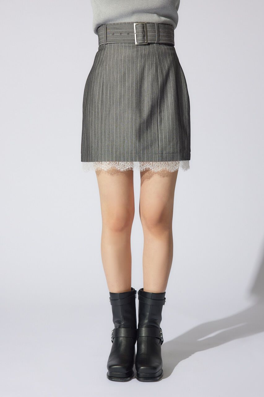 rienda「ヘムレースミニスカート」|スカート|