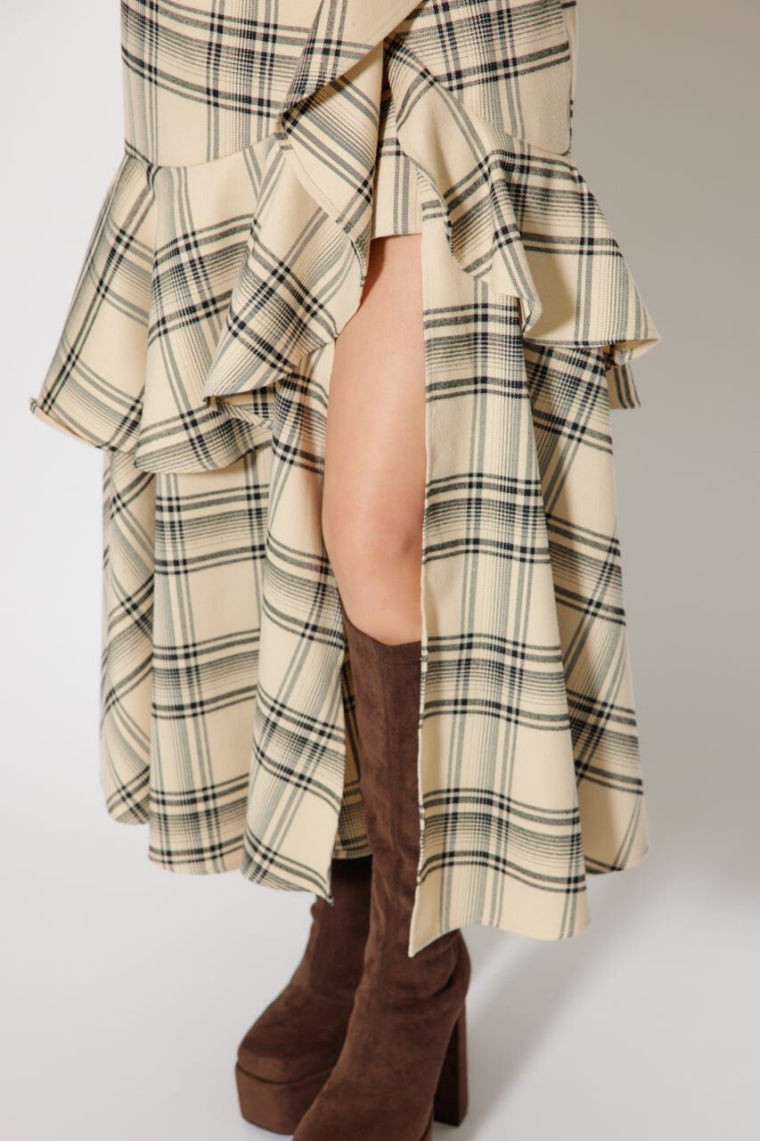 rienda「フリルスリットハイウエストスコートショートパンツ」|その他|