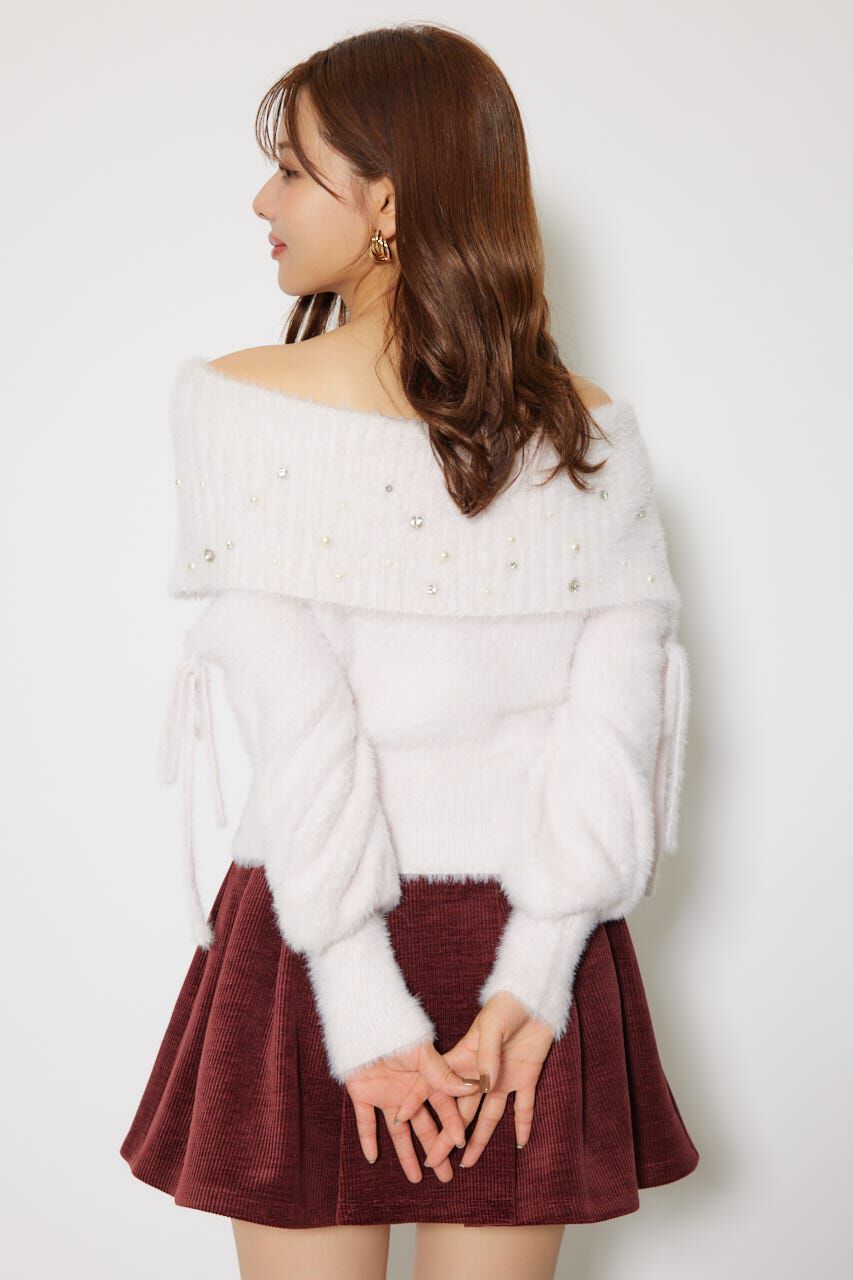 rienda「オフショルシャギーレディーニットトップス」|ニット・セーター|