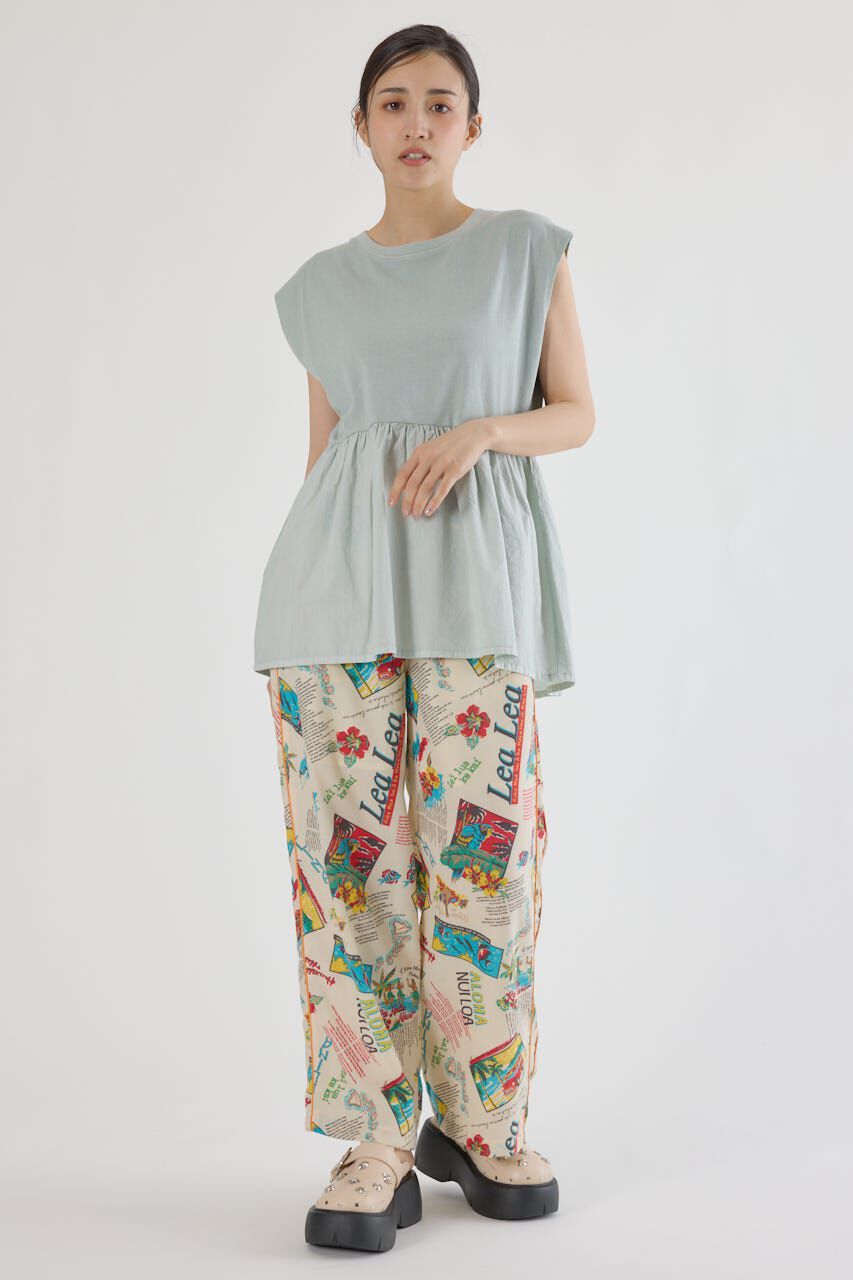 RODEO CROWNS「ピグメント切替フレアタンクトップ」|タンクトップ|