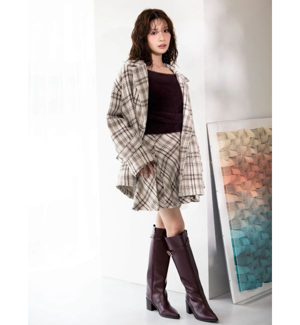 MERCURYDUO「オリジナルロービングチェックミニスカパン」|その他|オフホワイト