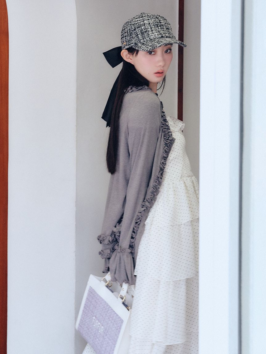 FURFUR「【WEB限定カラー】フリルカーディガン」|カーディガン|