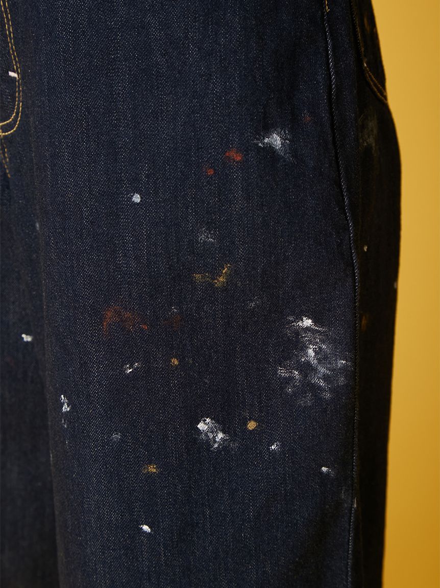 FURFUR「Leeコラボペイントデニムハーフパンツ」|デニム|