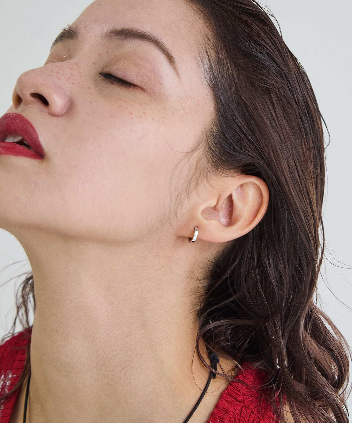 JUPITER「【シリーズ累計販売 2000点突破！】【K10】ストレートフープピアス/片耳/ ユニセックス/シルバー」|ピアス|