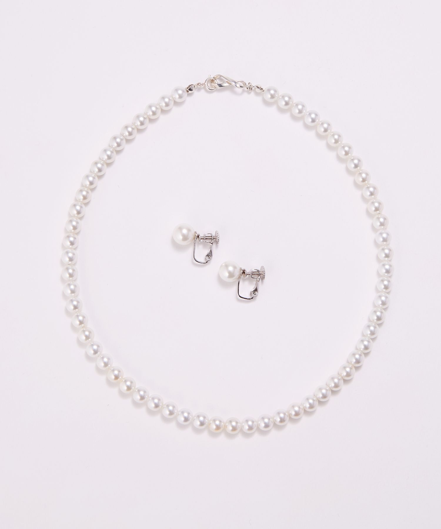 JUPITER「【国産貝パール】フォーマルパールネックレス＆イヤリングセット」|ネックレス|