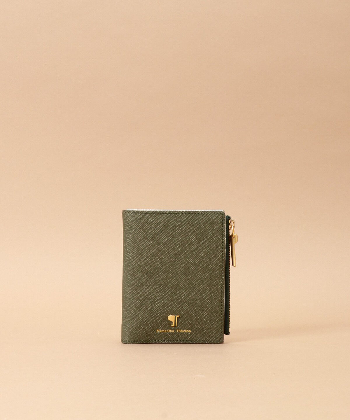 Samantha Thavasa「Pomme d'espoir ポムディスポワール バイカラー折財布」|財布|カーキ