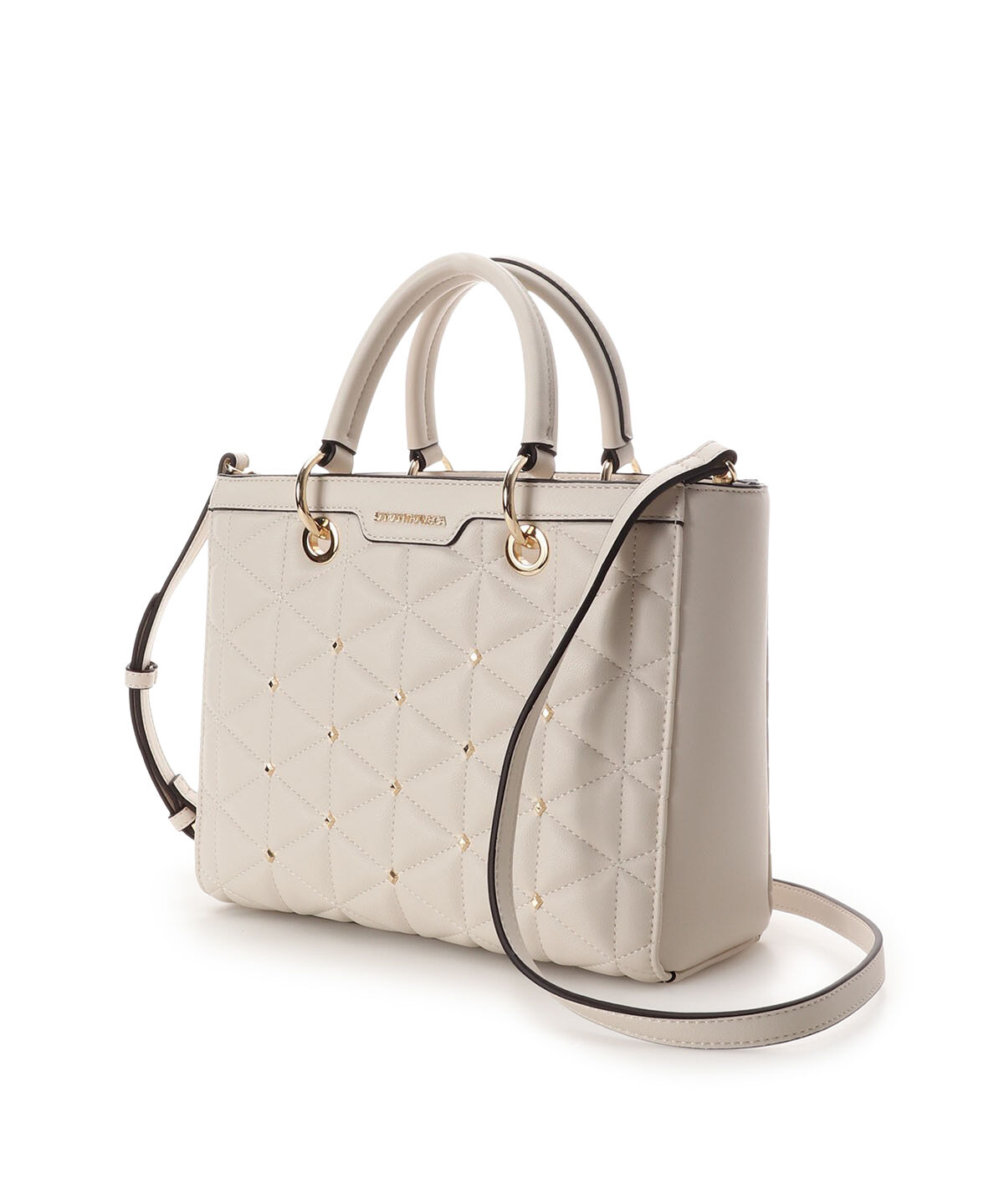 Samantha Vega「キルティングスタッズスクエアバッグ」|ハンドバッグ|