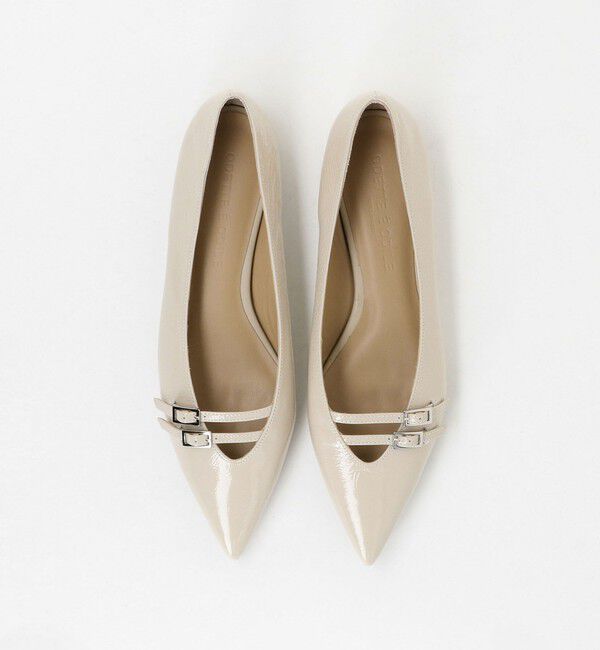 ODETTE E ODILE「ダブルベルトポインテッド フラット10&uarr;」|パンプス|