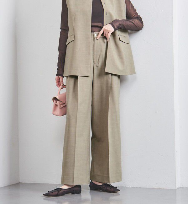 UNITED ARROWS「タック イージーパンツ」|チノ|