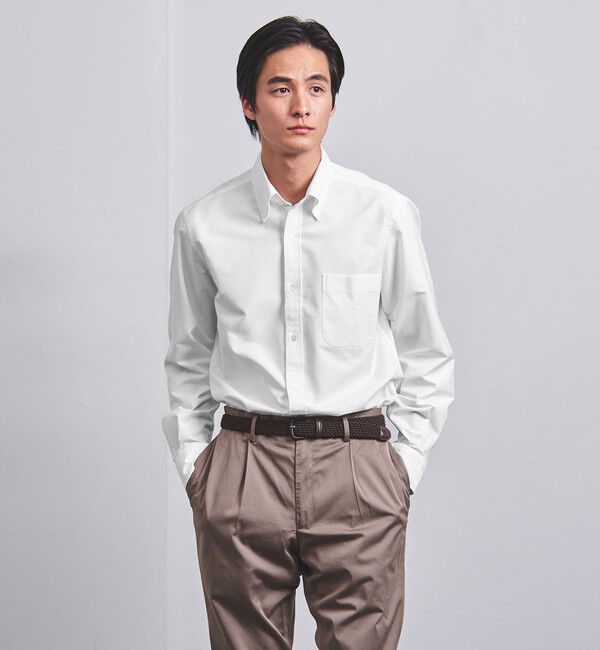 UNITED ARROWS「オーガニック コットン オックスフォード ボタンダウン シャツ」|シャツ・ブラウス|WHITE