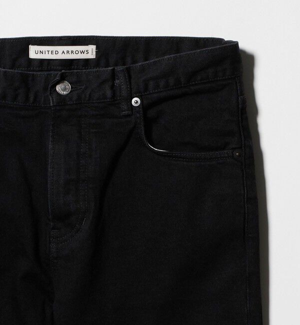 UNITED ARROWS「カイハラデニム ブラック スリムテーパード」|デニム|