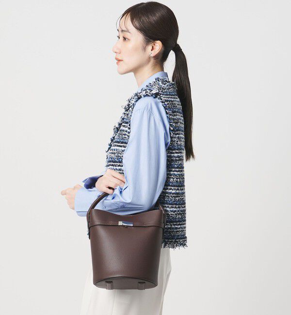 UNITED ARROWS「スクエアメタル バケットバッグ」|トートバッグ|