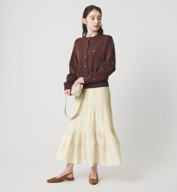 UNITED ARROWS「オーガンジー コンスト プリーツスカート」|スカート|