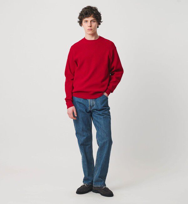 UNITED ARROWS「コットン/ポリエステル アゼ クルーネックニット」|ニット・セーター|