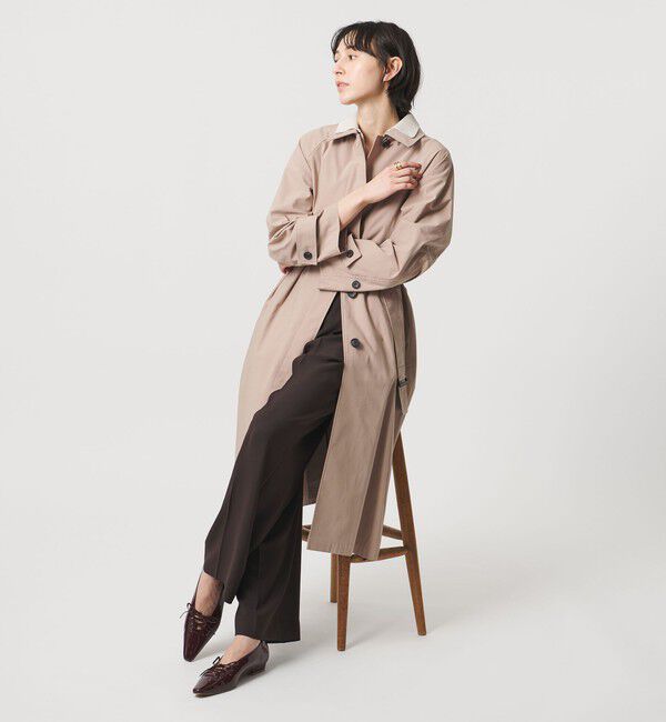 UNITED ARROWS「エナメル レースアップ フラットシューズ」|パンプス|